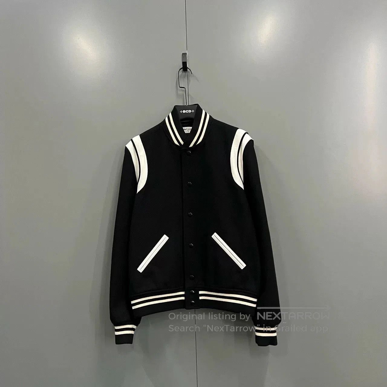 Saint Laurent Paris Saint Laurent Black White Baseball Jacket. Size US M / EU 48-50 / 2 - 1 Thumbnail