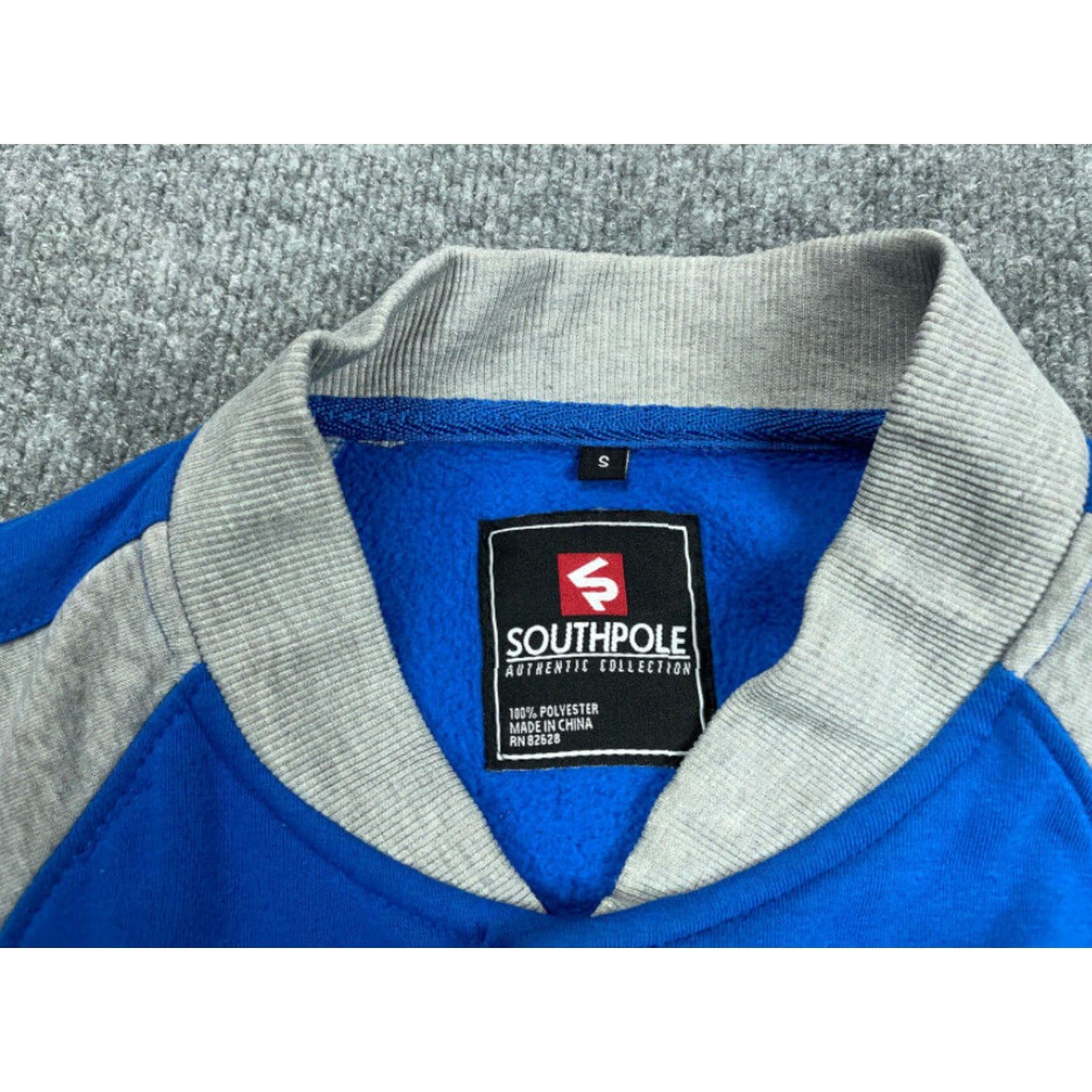 Southpole Y2K Streetwear Blue Gray Varsity Jacket Sweatshirt Adult Small Southpole Snap Size US S / EU 44-46 / 1 - 6 Thumbnail