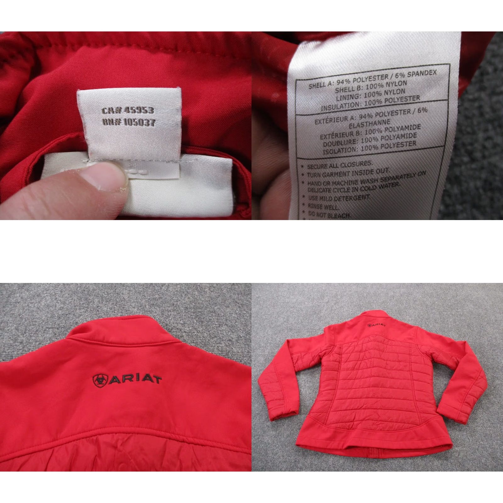 Ariat Ariat Jacket Women S Red Puffer Quilted Lightweight Outdoors Hiking Camping Coat Size S / US 4 / IT 40 - 8 Thumbnail