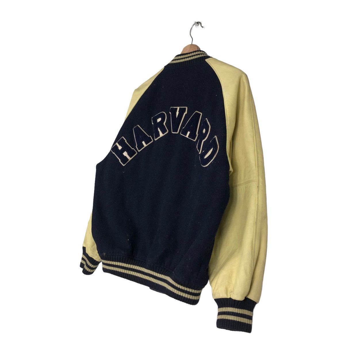Vintage 🔥VINTAGE VARSITY JACKET LEATHER JUMPER HAVARD BASEBALL Size US L / EU 52-54 / 3 - 10 Thumbnail