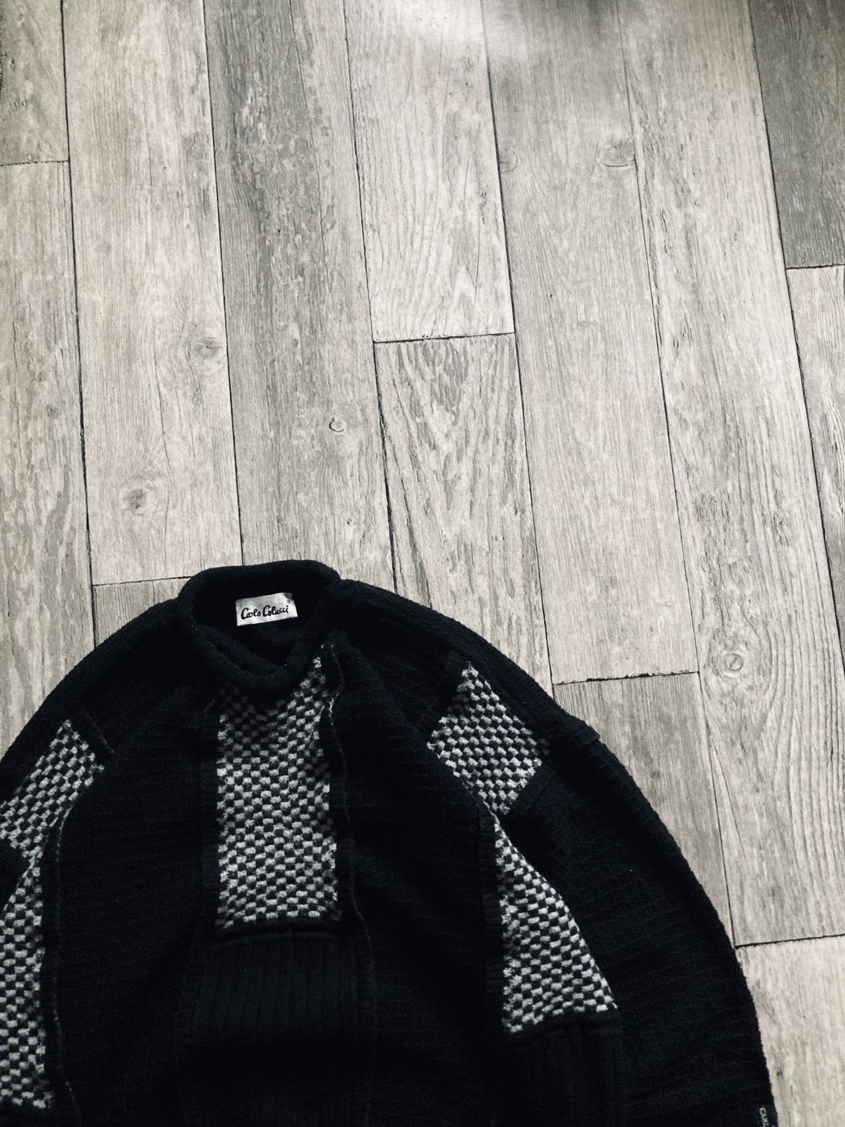 Carlo Colucci × Vintage Vintage 90’s carlo colucci knitted block sweater drip Y2k Size US XL / EU 56 / 4 - 3 Thumbnail