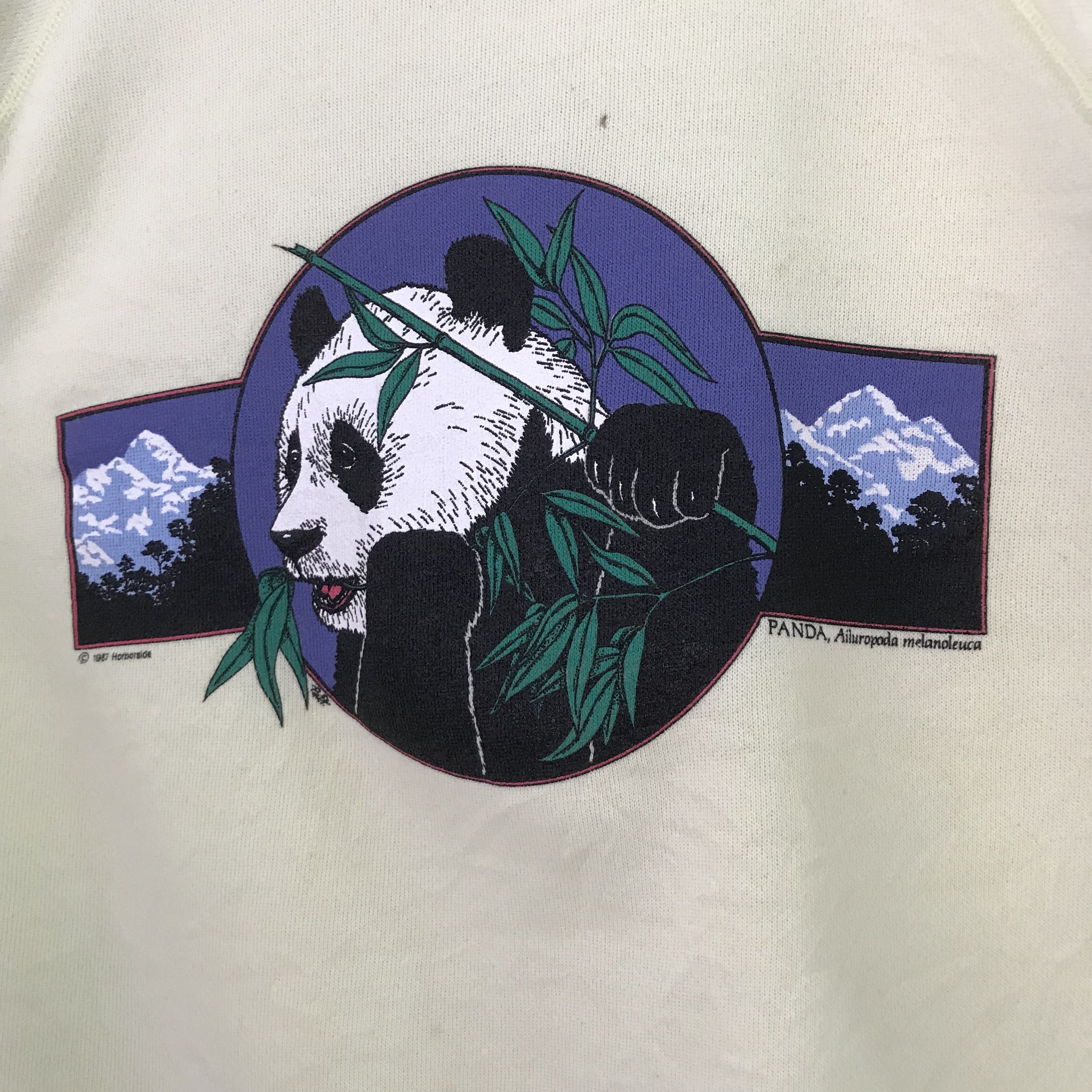 Vintage Vintage 90's Giant Panda Yellow Sweatshirt Large - 429 Size US L / EU 52-54 / 3 - 6 Thumbnail