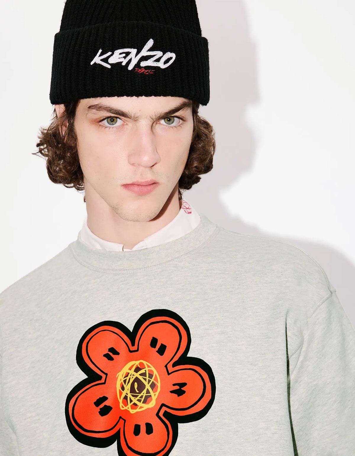 Kenzo Kenzo x Futura 2000 Grey Boke Flower Logo Sweatshirt Size US M / EU 48-50 / 2 - 6 Thumbnail