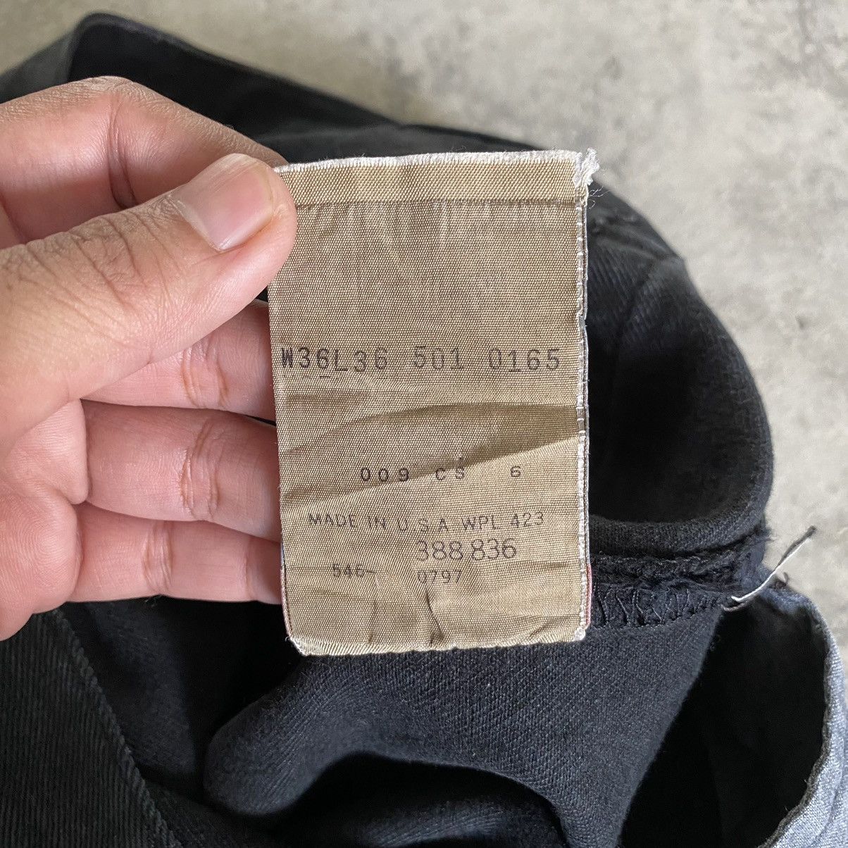 Levi's Vintage 1997 Levis 501 Black Denim Jeans Size US 34 / EU 50 - 24 Thumbnail