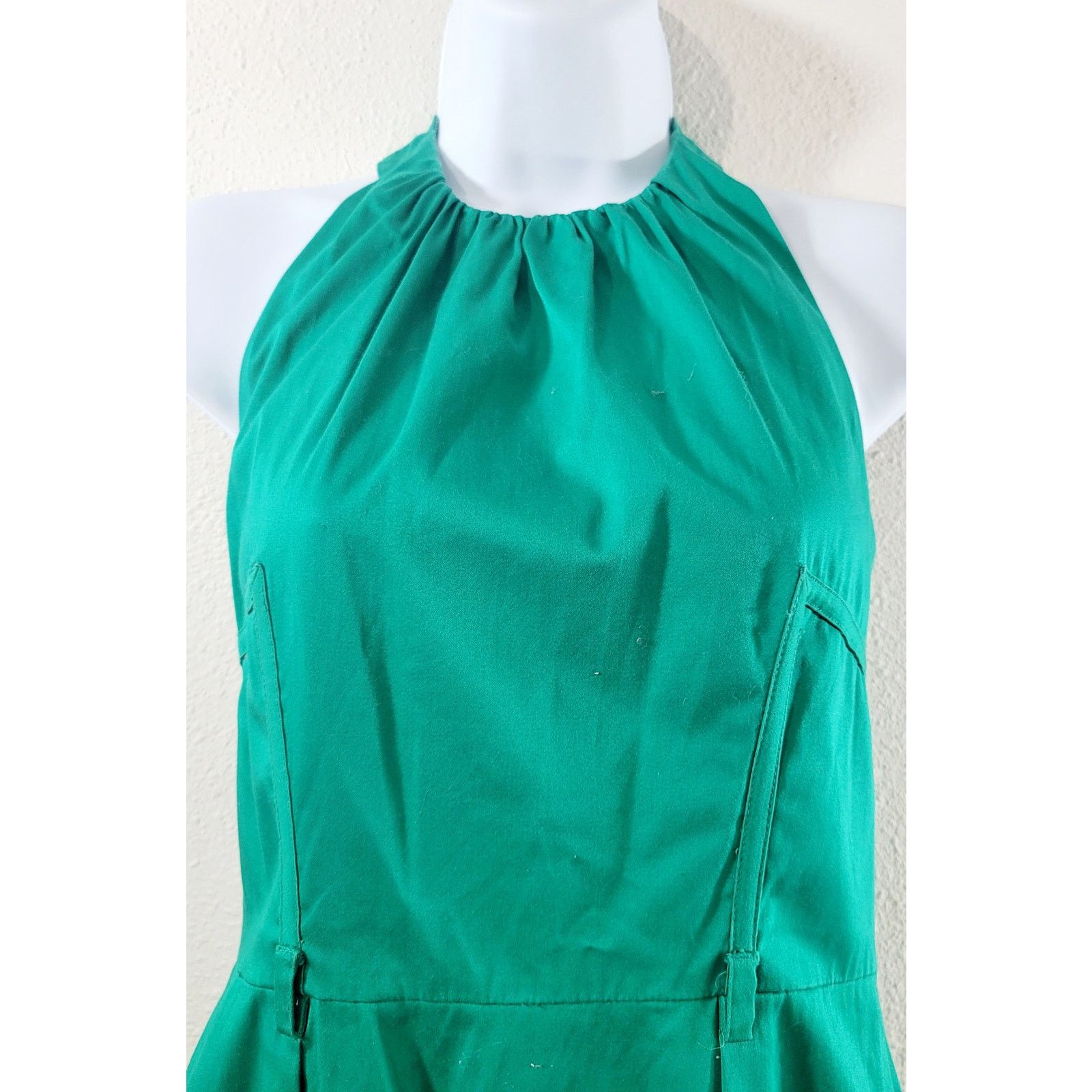 Calvin Klein Calvin Klein Green Halter A Line Midi Dress 2 Lightweight Size XS / US 0-2 / IT 36-38 - 5 Thumbnail
