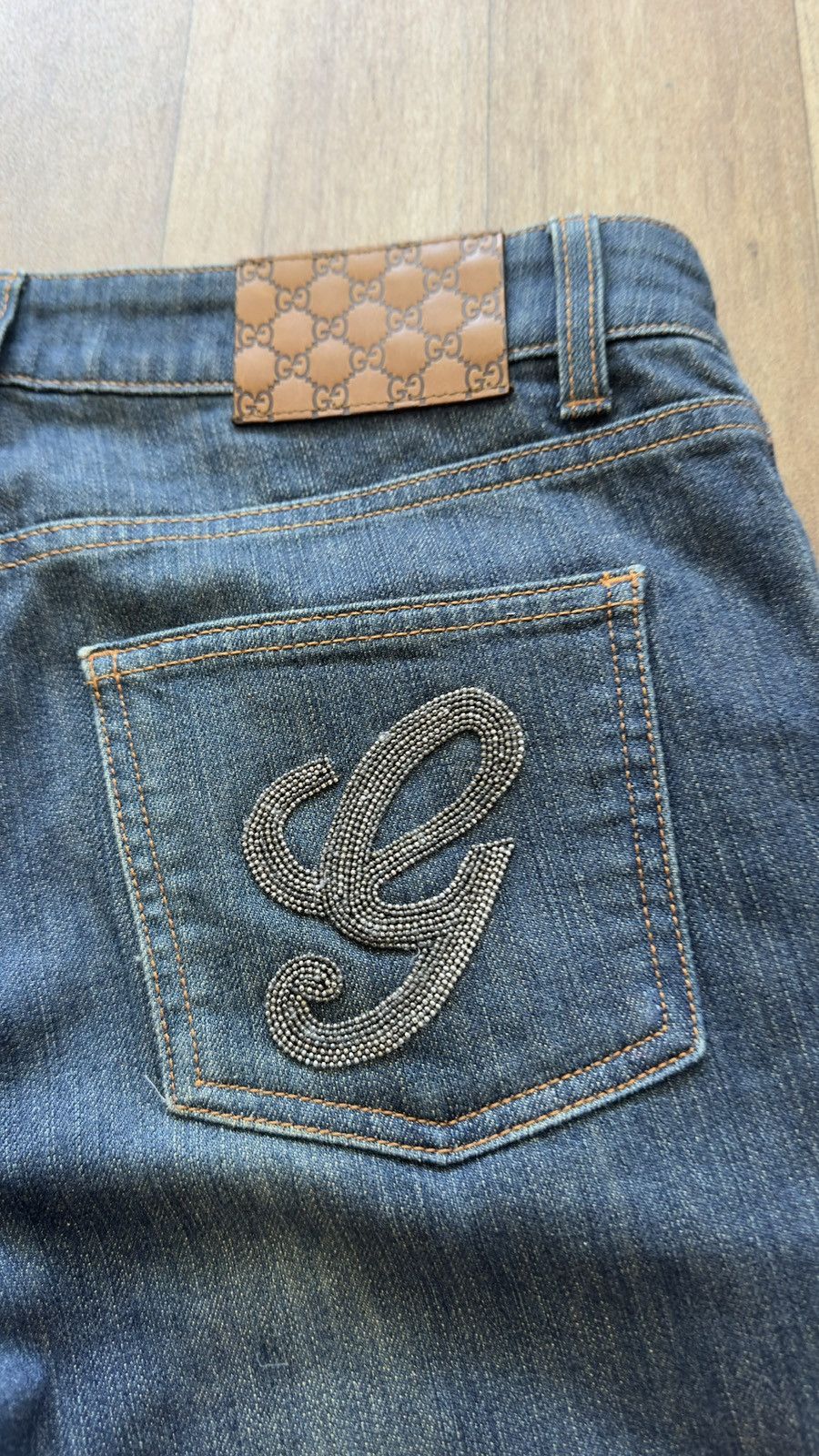 Gucci Gucci Archive Embroidered "G" Logo Denim Jeans Made in Italy Size 30" / US 8 / IT 44 - 19 Thumbnail