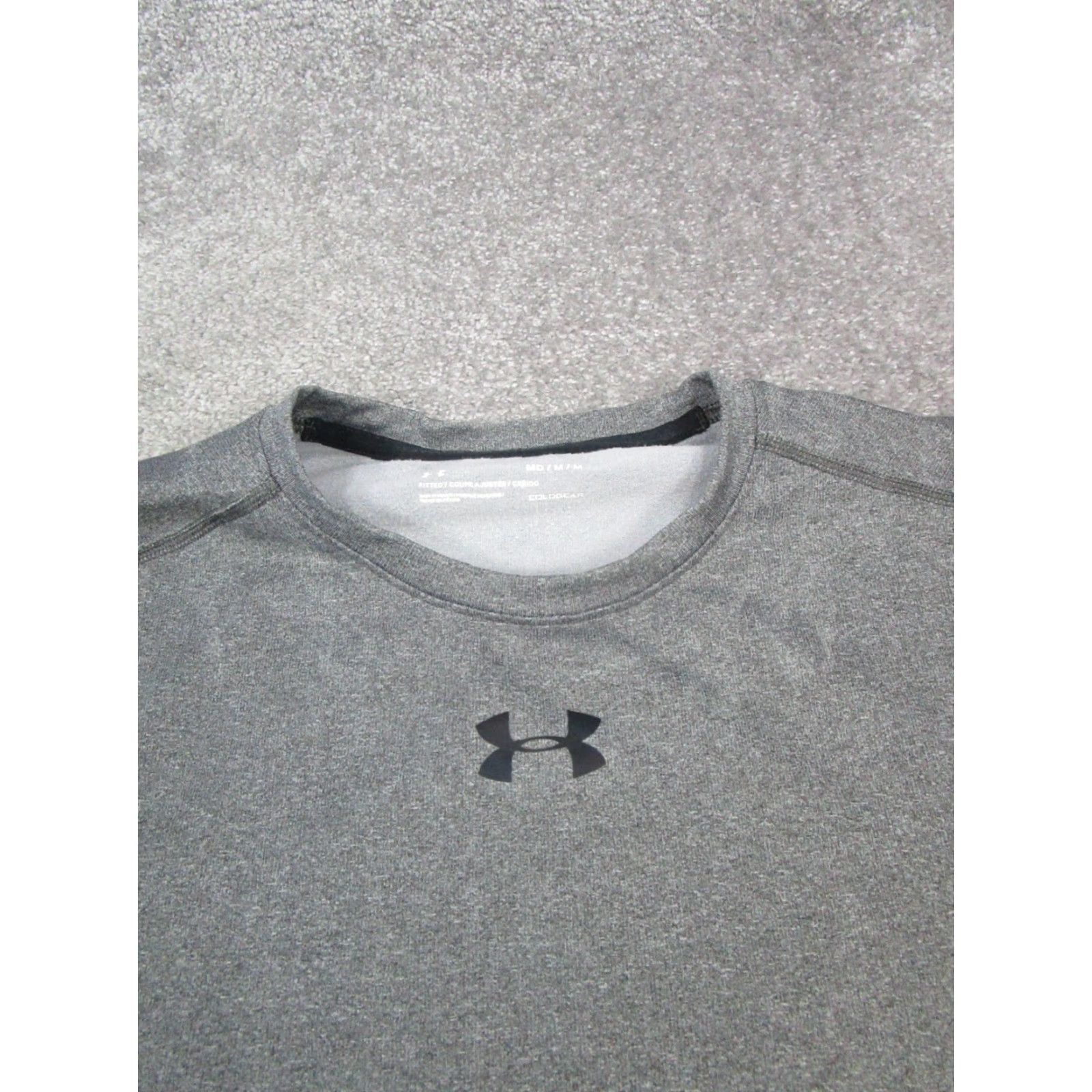 Under Armour Under Armour Shirt Mens Medium Gray ColdGear Running Pullover Size US M / EU 48-50 / 2 - 2 Thumbnail