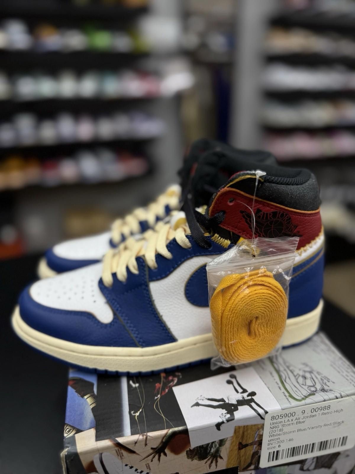 Jordan Brand Size 6M/7.5W - Jordan 1 Retro NRG x Union LA High Storm Blue Size US 6 / EU 39 - 9 Thumbnail