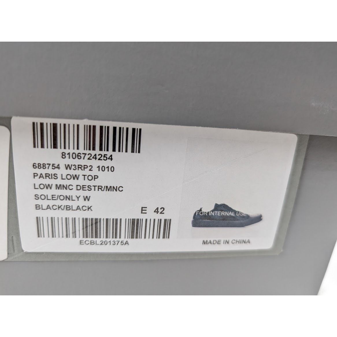 Balenciaga o1rshd1 Low MNC Destroy Paris Low Top Sneakers in Black Size US 9 / EU 42 - 21 Thumbnail