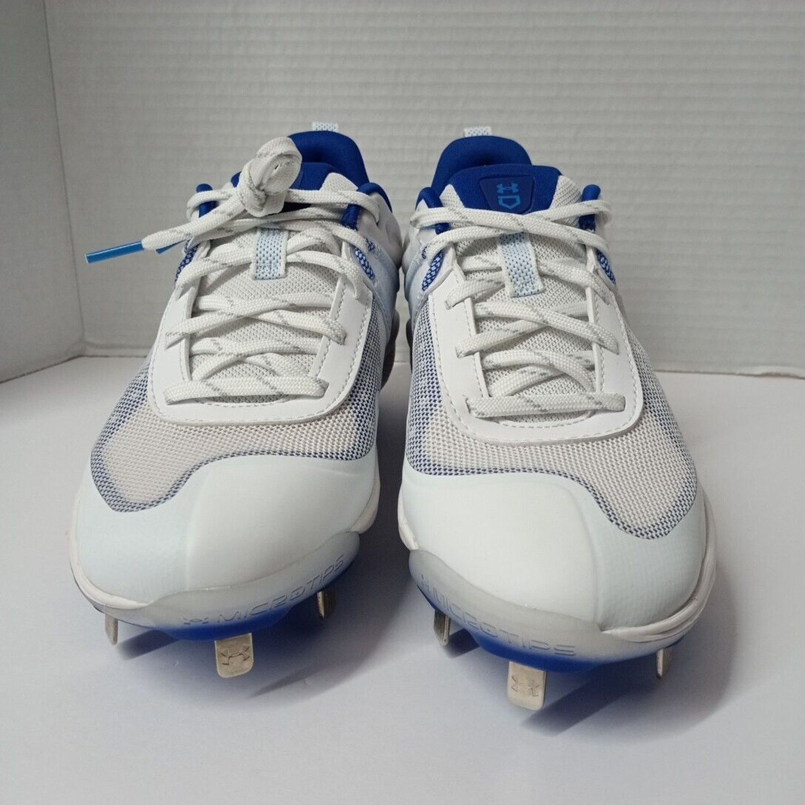 Under Armour Under Armour Metal Softball Cleats Women’s Size 8 White Blue Size US 8 / IT 38 - 2 Thumbnail