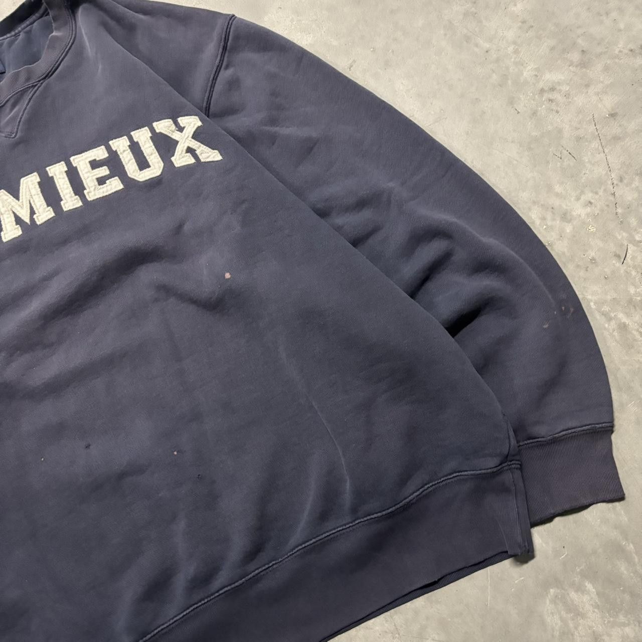 Japanese Brand × Vintage Crazy Vintage Y2K/2000s Faded Navy Blue Cermieux Spellout Essential Crewneck! Size US L / EU 52-54 / 3 - 4 Thumbnail