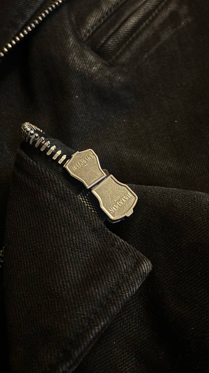 Balmain balmains ss15 waxed riders denim jacket by oliver rousteing Size US L / EU 52-54 / 3 - 7 Thumbnail