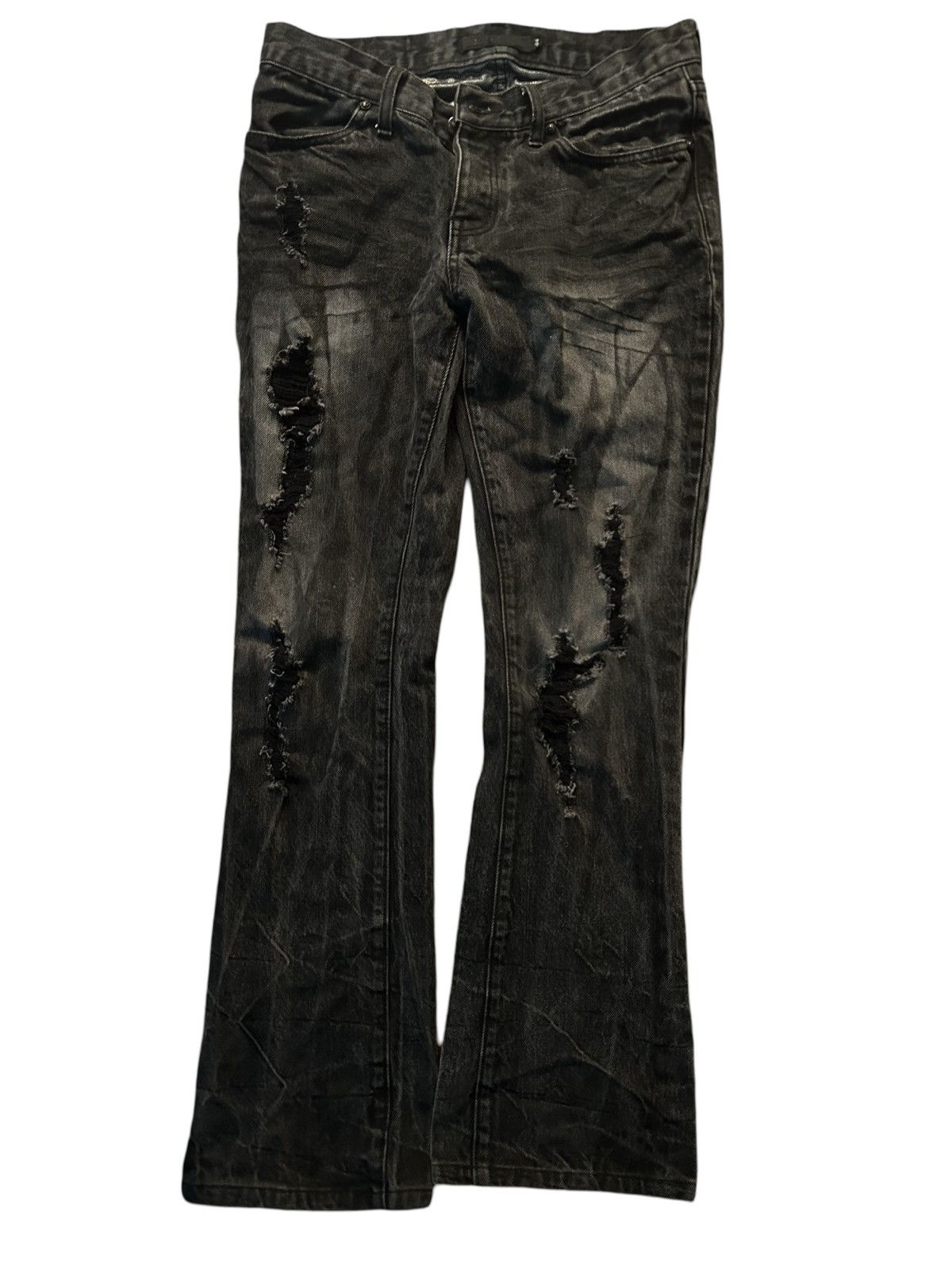 GOSTAR DE FUGA Japanese FUGA Flared Distressed Jeans Size US 28 / EU 44 - 1 Thumbnail
