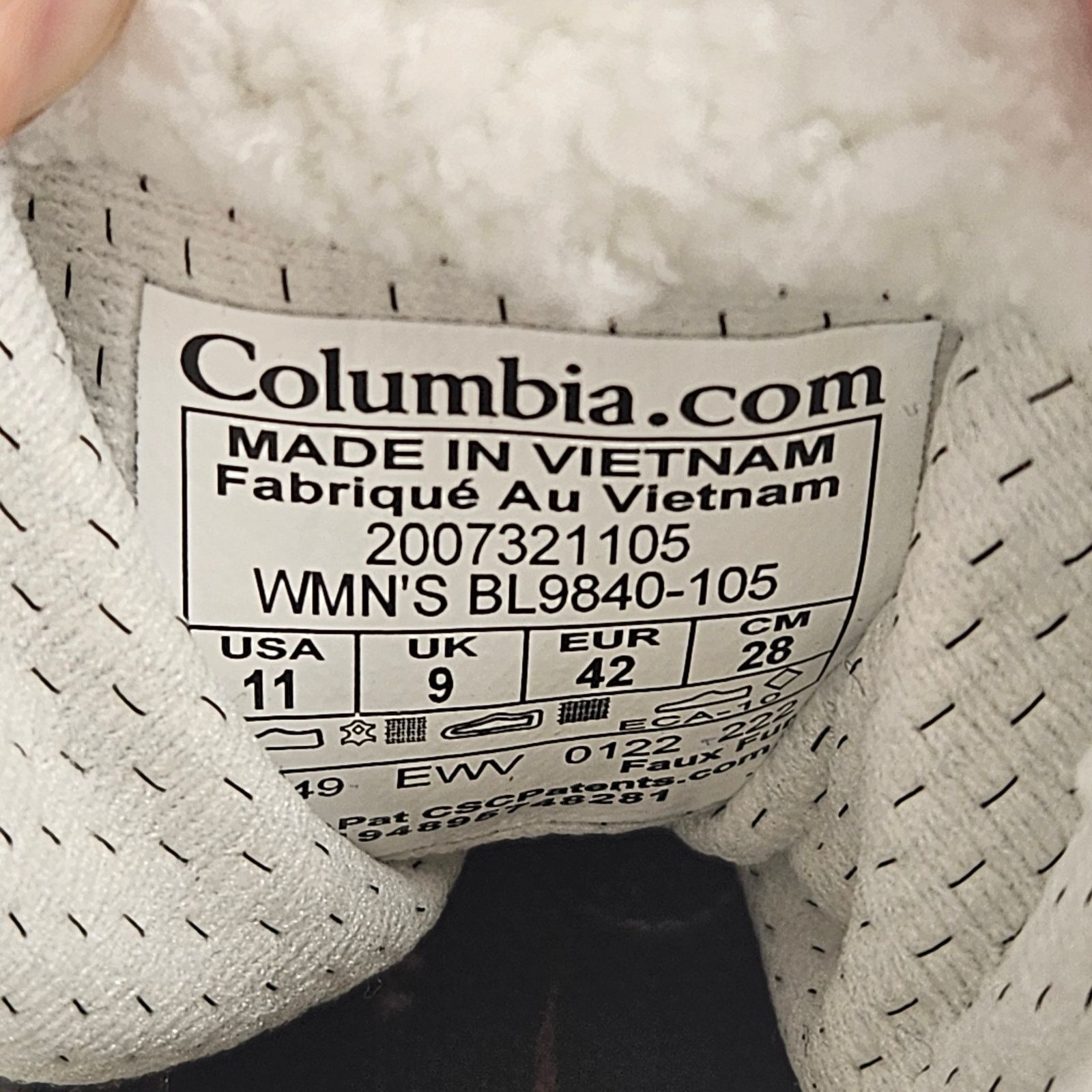 Columbia COLUMBIA WOMEN'S 11 AUTUMN SLOPESIDE PEAK LUXE WATERPROOF Size US 11 / IT 41 - 7 Thumbnail