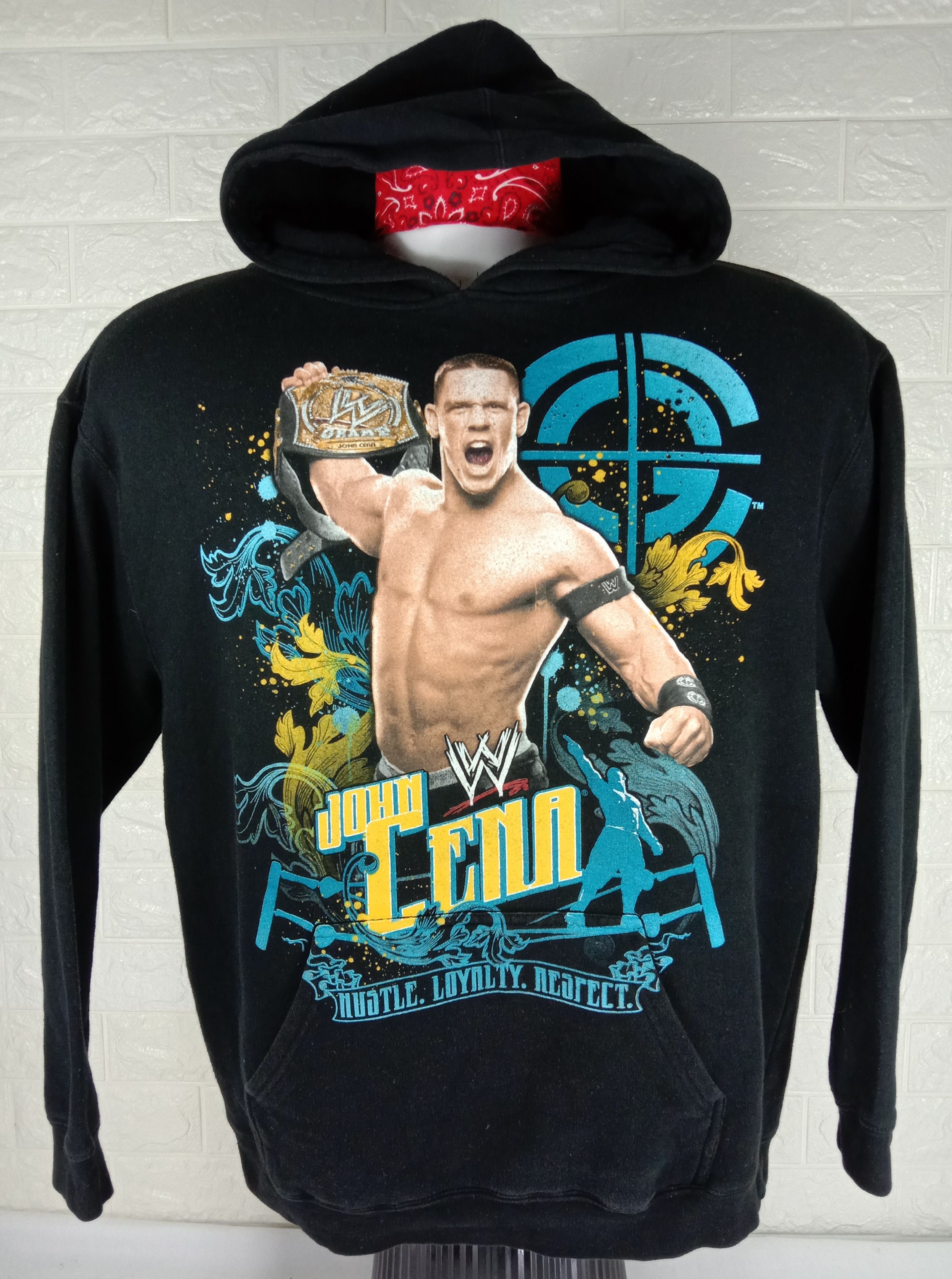 WWE Vintage 2007 WWE John Cena Over Printed Hoodie Sweatshirt Size US L / EU 52-54 / 3 - 1 Thumbnail