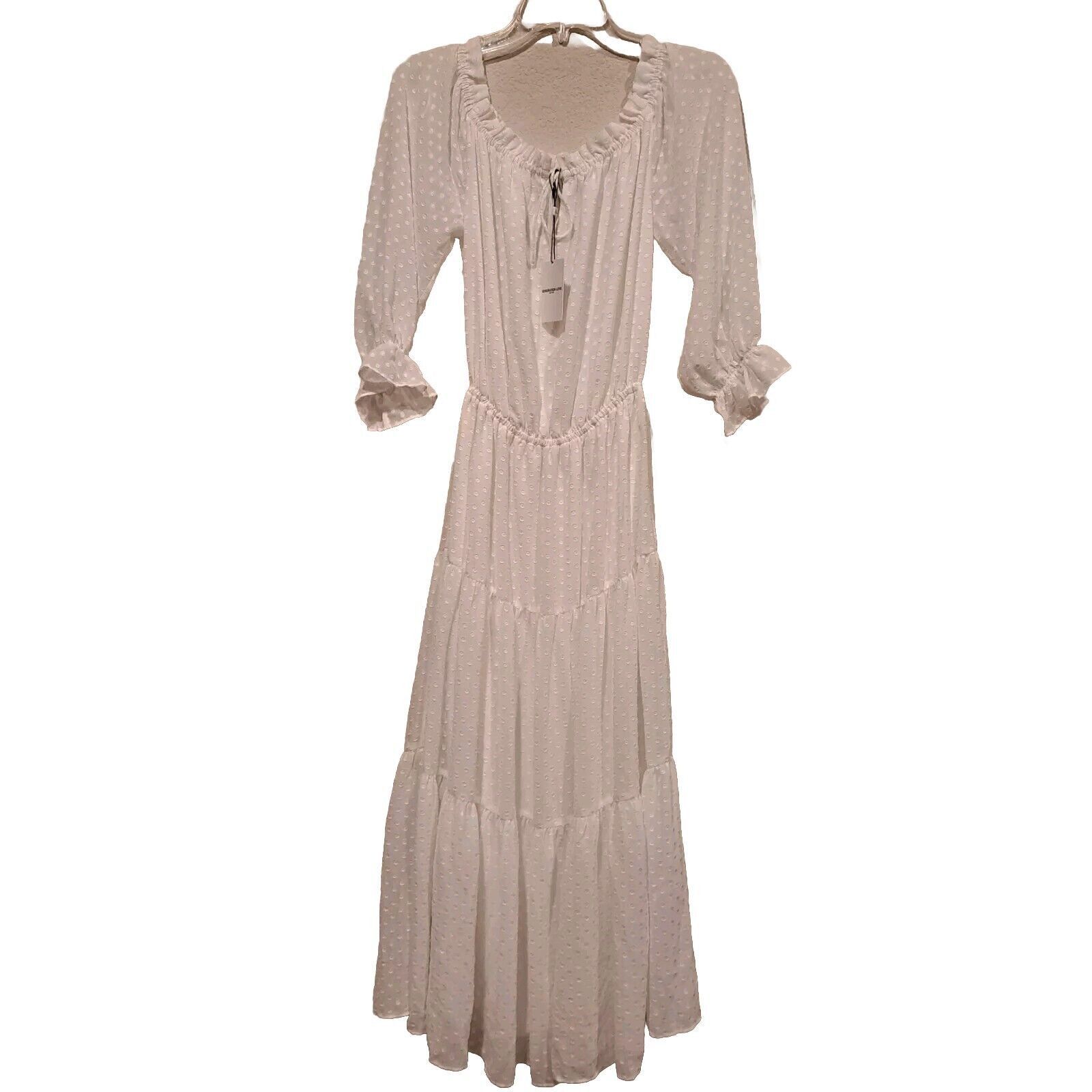 Generation Love Generation Love Leoni Jacquard Maxi Dress White Size XS NWT Size XS / US 0-2 / IT 36-38 - 4 Thumbnail