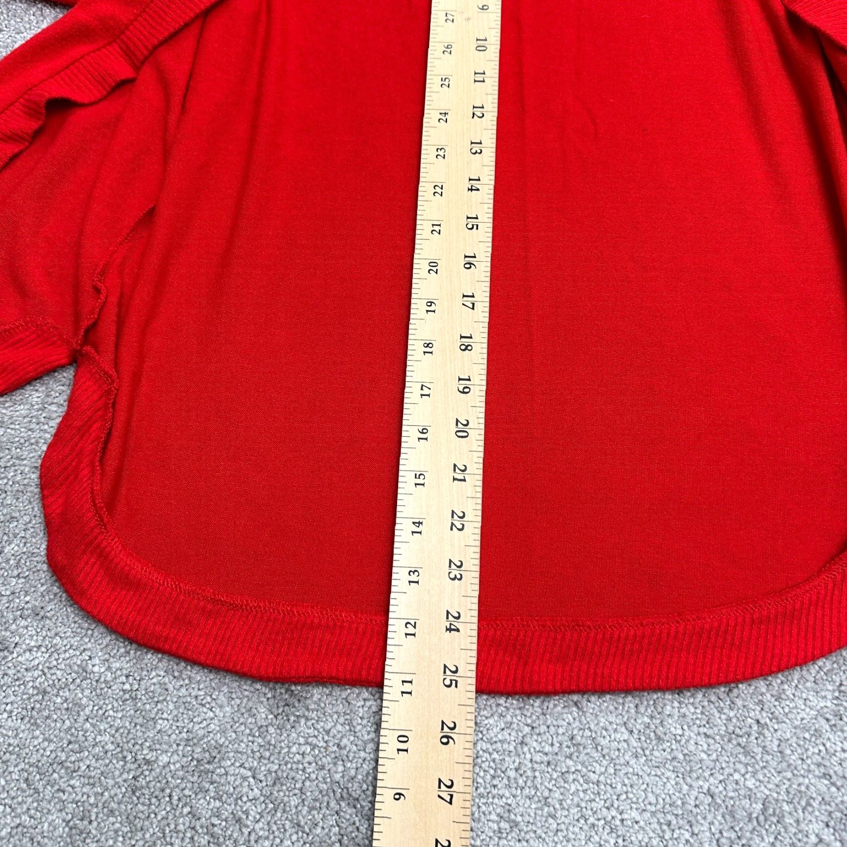 Vintage Peace & Pearls Cardigan Sweater Womens Medium Red Knit Casual Work Lightweight Stretch Size M / US 6-8 / IT 42-44 - 5 Thumbnail