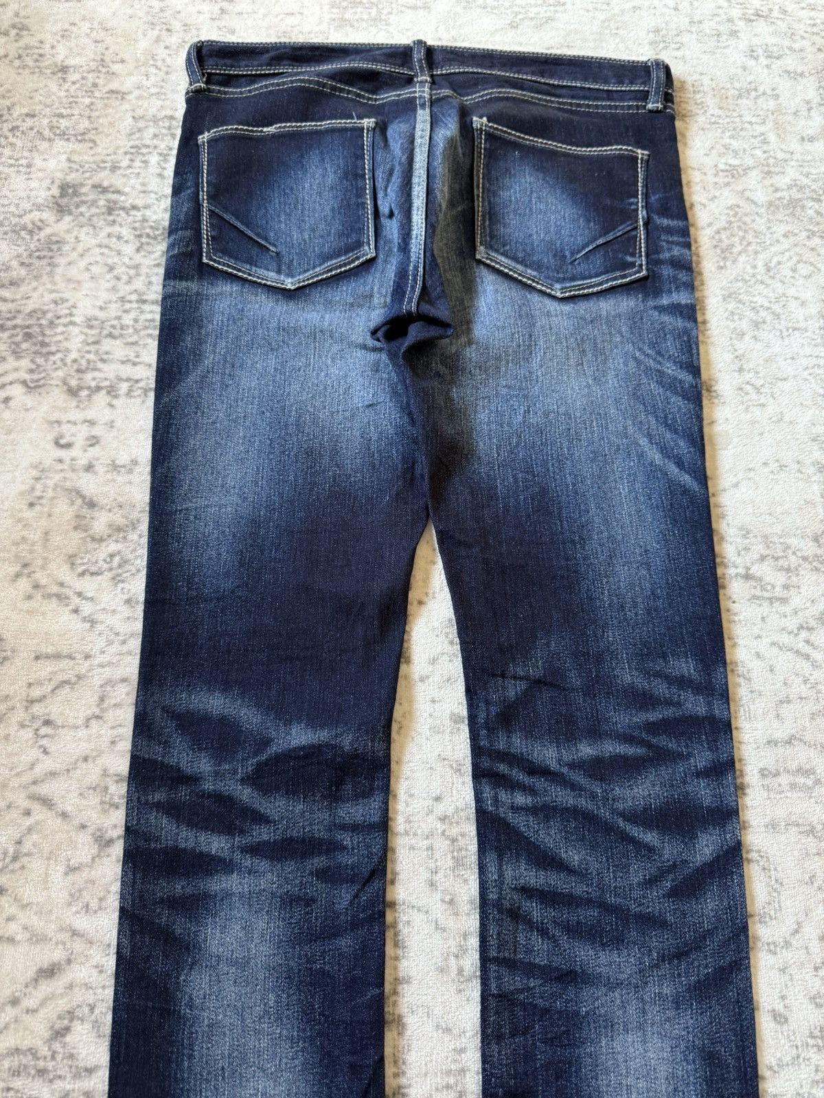 Japanese Brand Gostar De Fuga Shadow Fade Wash Whiskers Skinny Jeans Size US 29 - 12 Thumbnail