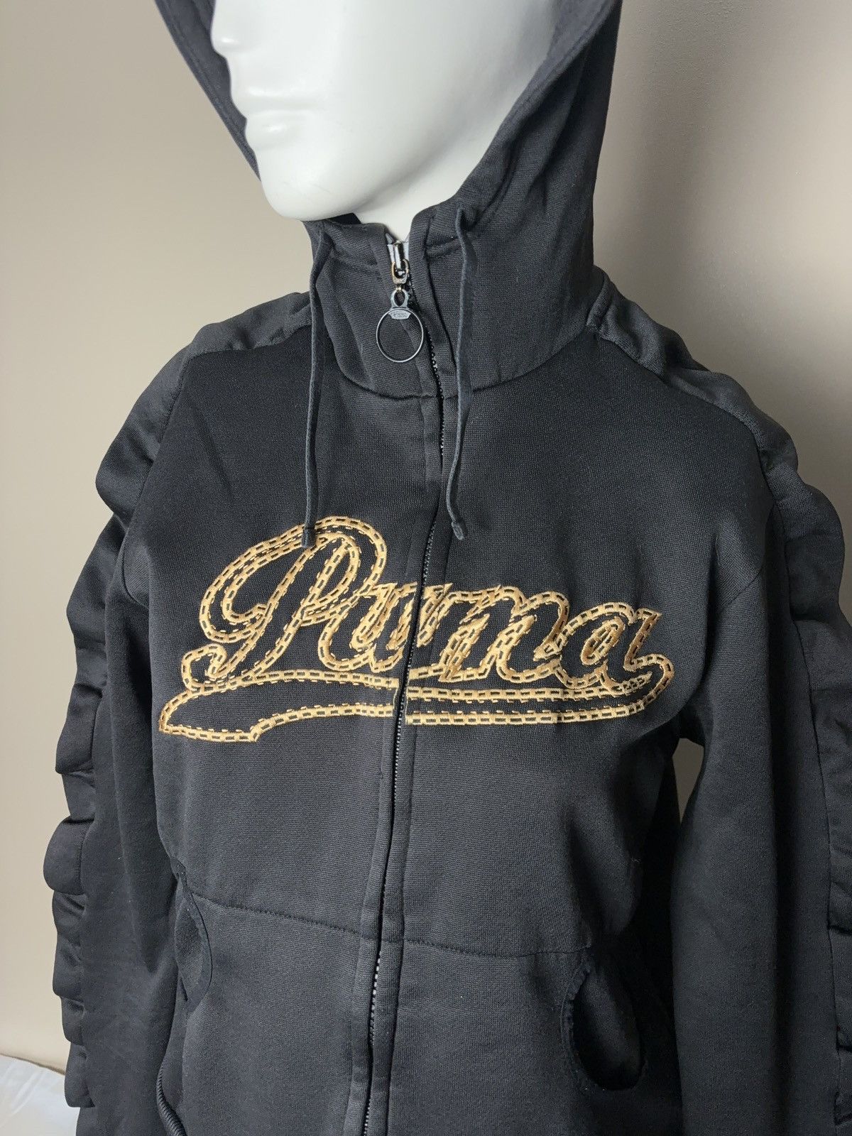 Puma PUMA Vintage Avant Garde Zip Hoodie Ruffles Sleeves y2k Size L / US 10 / IT 46 - 4 Thumbnail