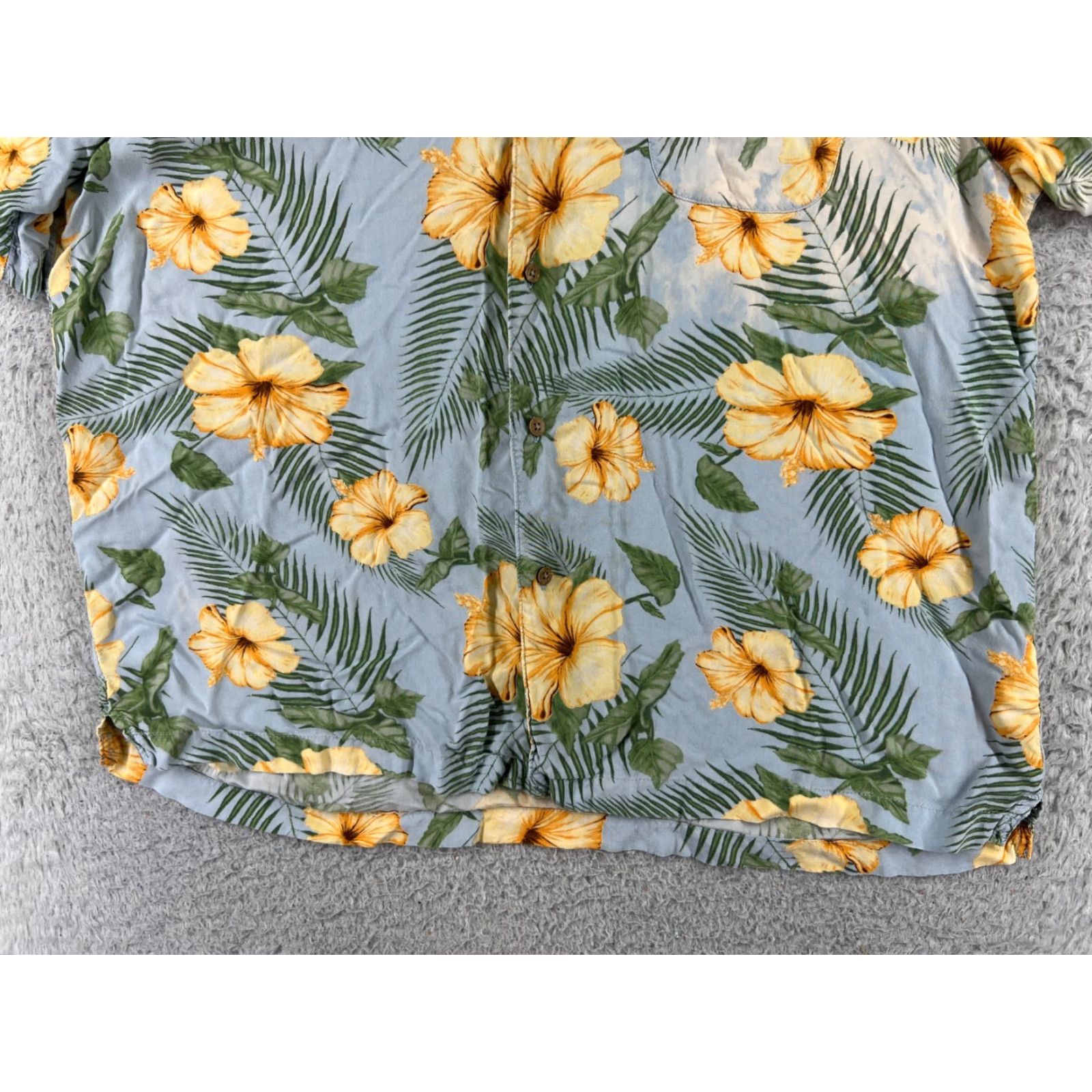 Vintage VINTAGE Puritan Shirt Adult Extra Large Blue Floral Hawaiian Button-Up READ Size US XL / EU 56 / 4 - 5 Thumbnail