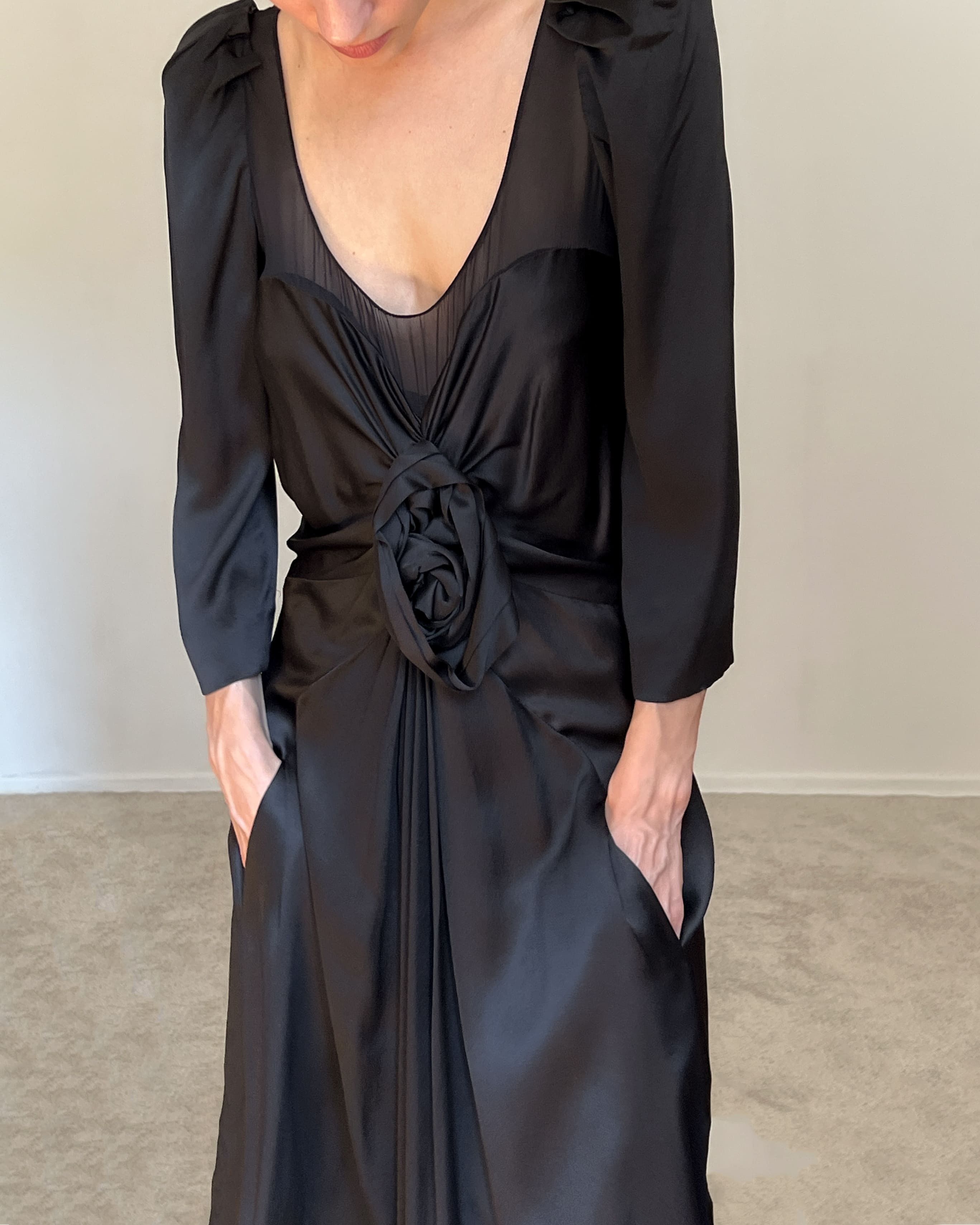 Sonia Rykiel Sonia Rykiel black silk dress Size S / US 4 / IT 40 - 1 Thumbnail