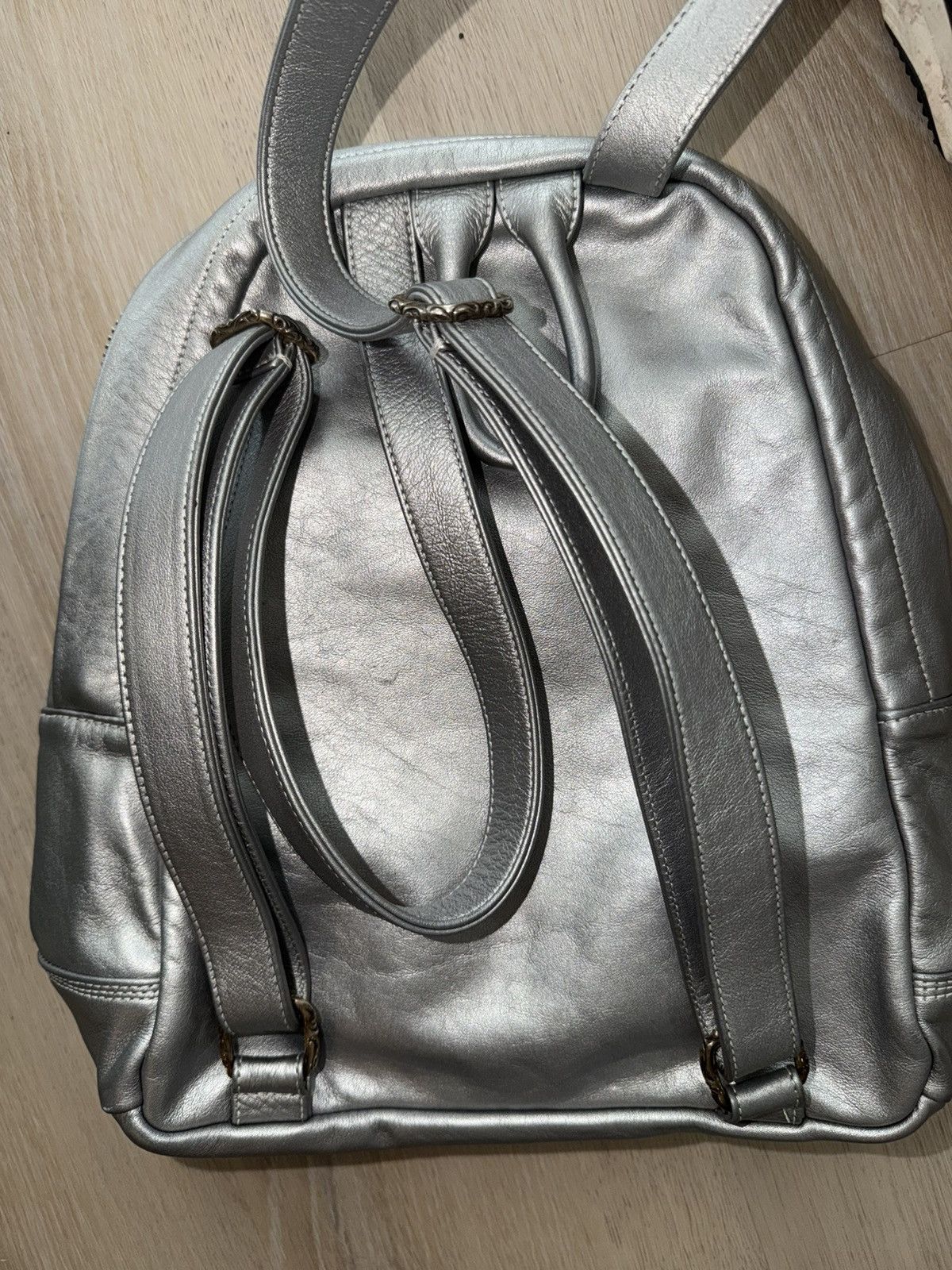 Chrome Hearts 1 of 1 Silver Chrome Heart Leather Backpack Size ONE SIZE - 16 Thumbnail