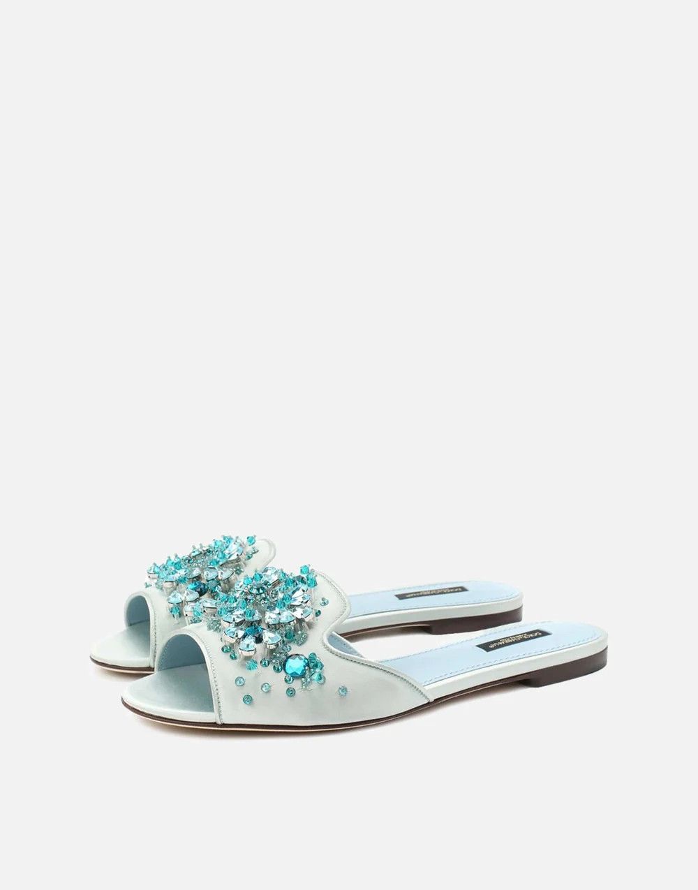 Dolce & Gabbana o1y0925 Slippers in Sky Blue Size US 4 / IT 34 - 4 Thumbnail