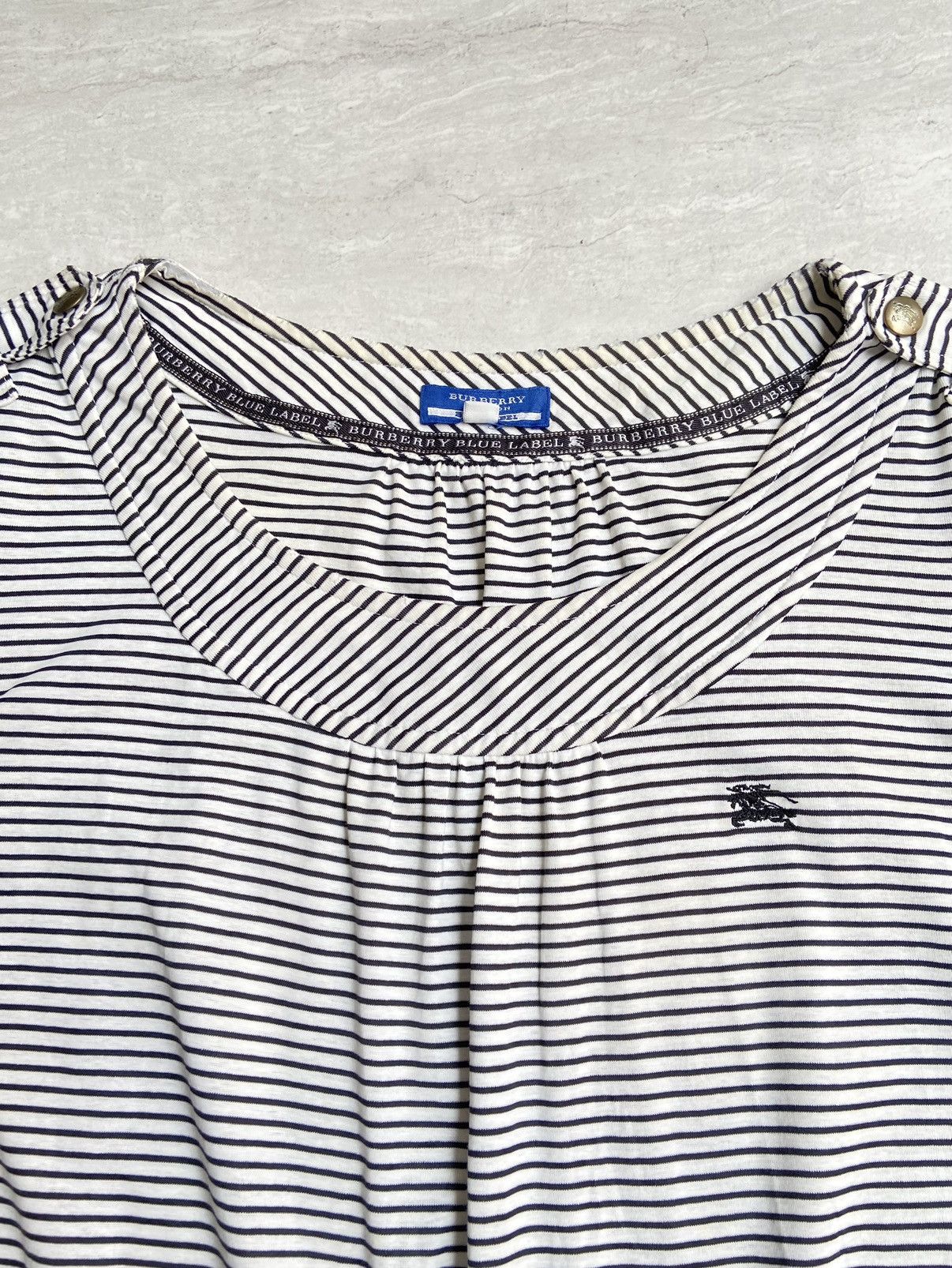 Burberry BURBERRY Striped Midi Dress Size XS / US 0-2 / IT 36-38 - 9 Thumbnail