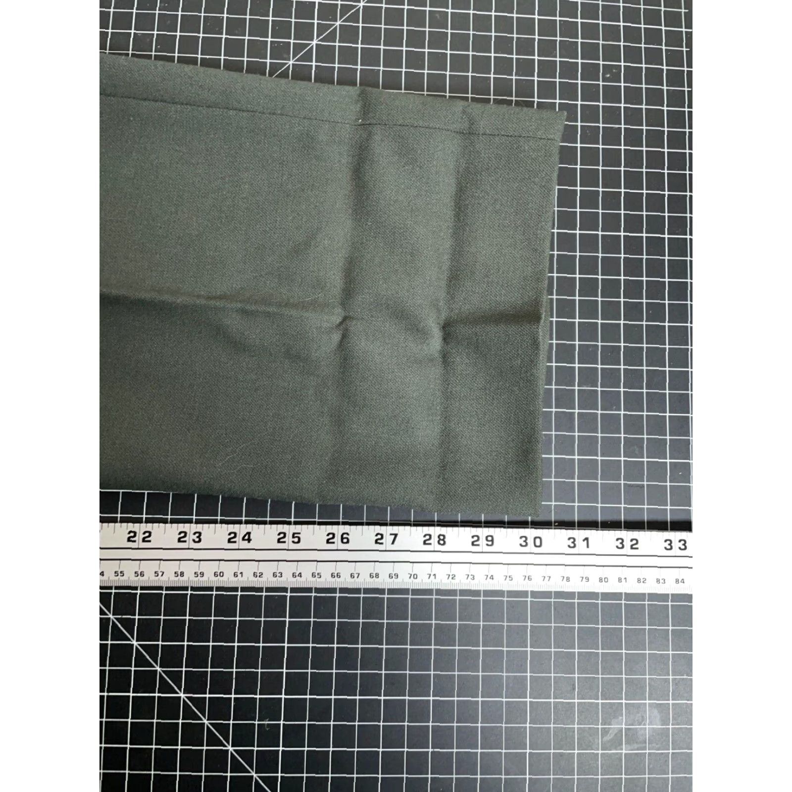 Olive Vintage Men's Army Wool Trousers 30x30 Olive Green Cotton Dress Pants Reg Army Uniform Size US 30 / EU 46 - 6 Thumbnail
