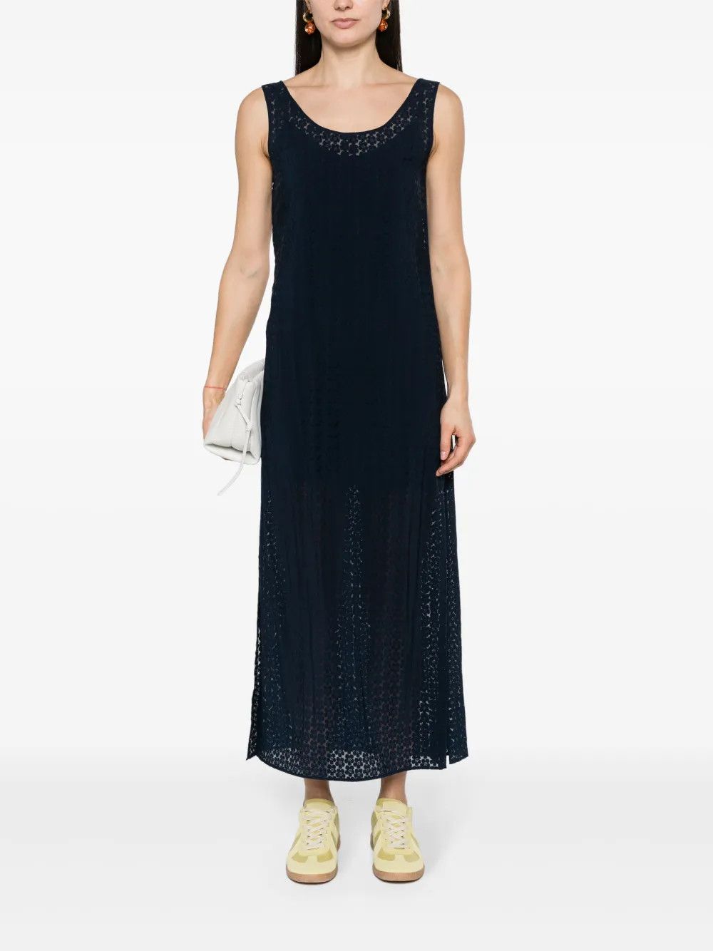 Kenzo o1y1025 Maxi Dress in Midnight Blue Size S / US 4 / IT 40 - 4 Thumbnail