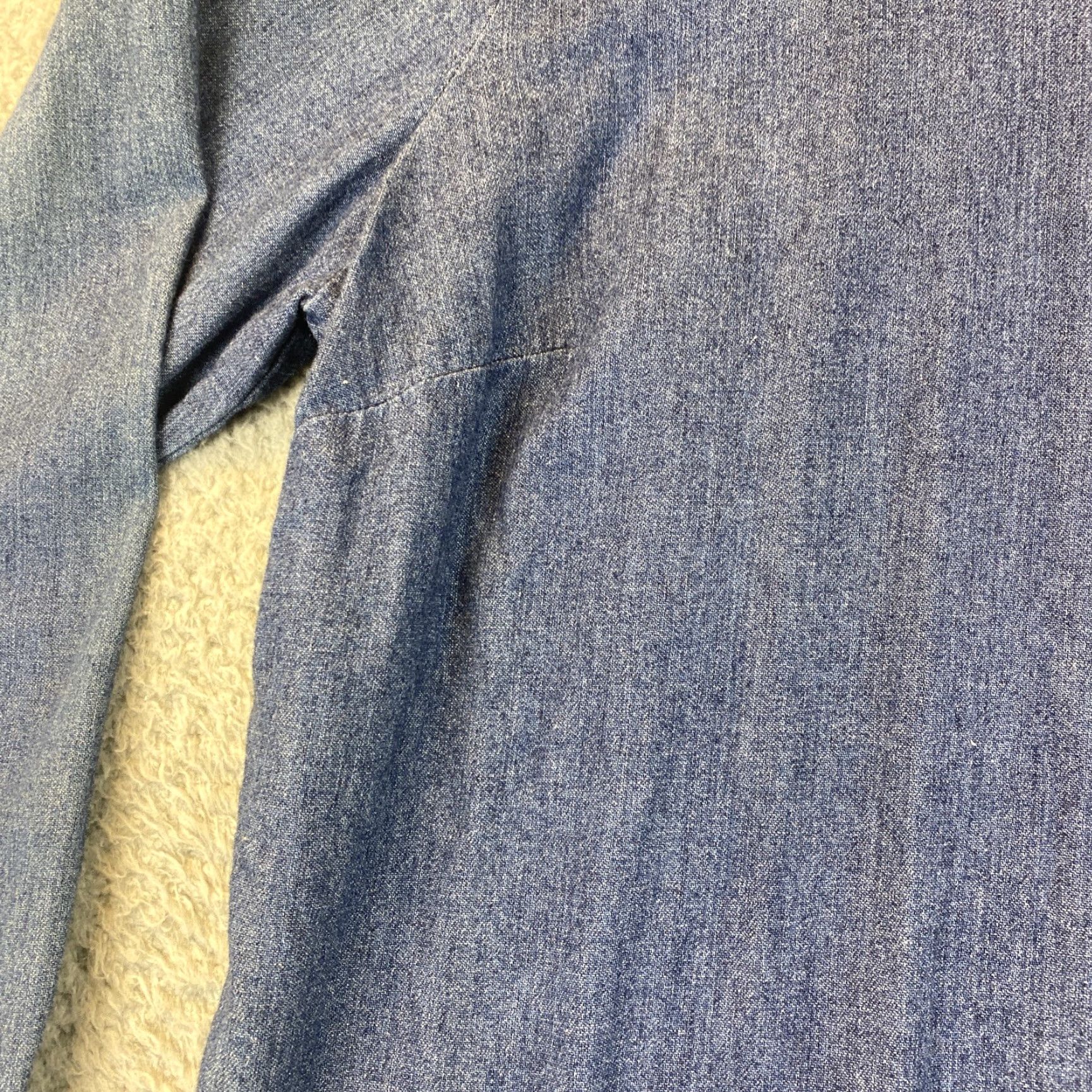 Ralph Lauren LAUREN RALPH LAUREN Women's Blue Long Sleeve Button-Up Shirt with Pockets Size M Cotton Size M / US 6-8 / IT 42-44 - 5 Thumbnail