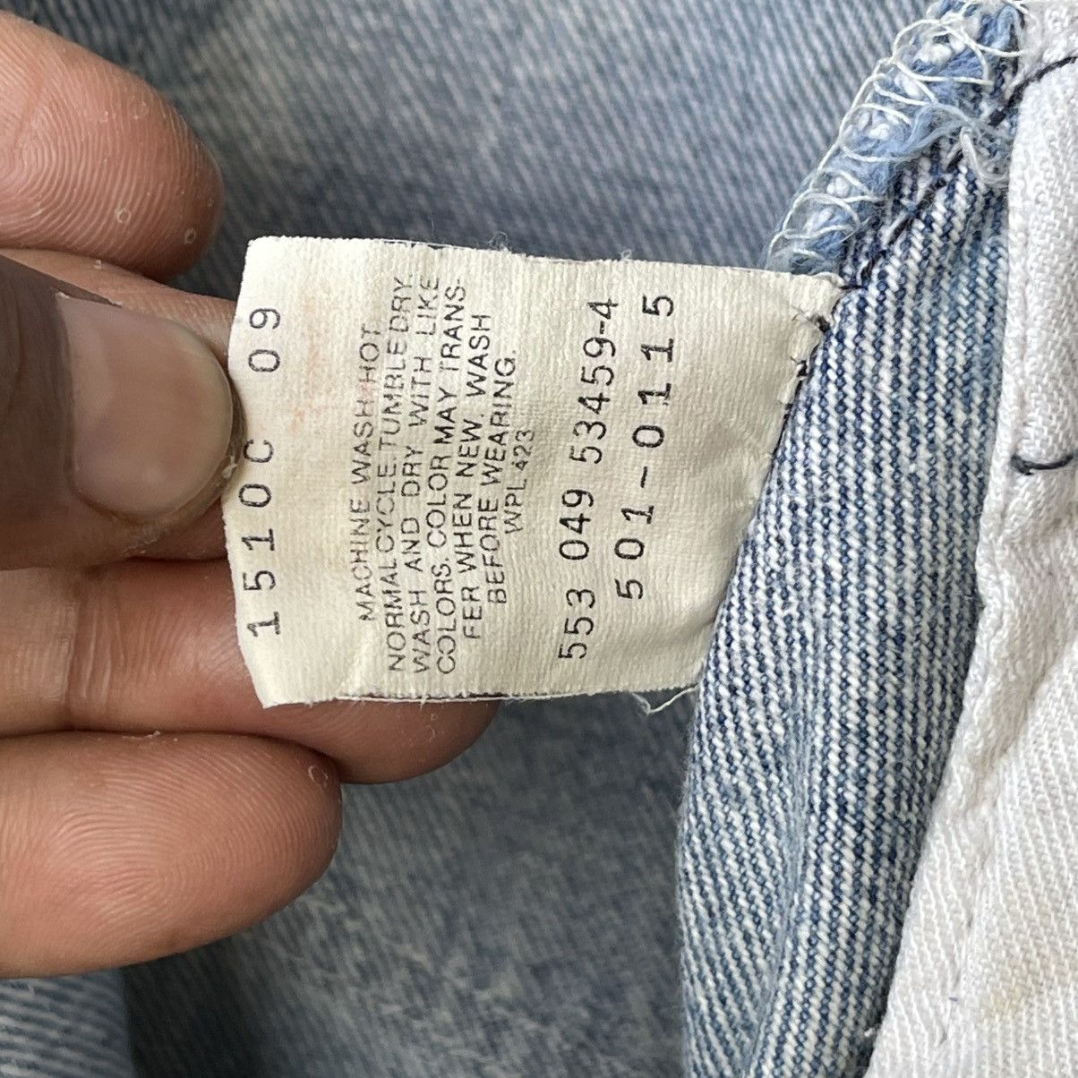 Levi's Vintage 80s Levi's 501 Denim Jeans Faded Distressed Size US 34 / EU 50 - 18 Thumbnail