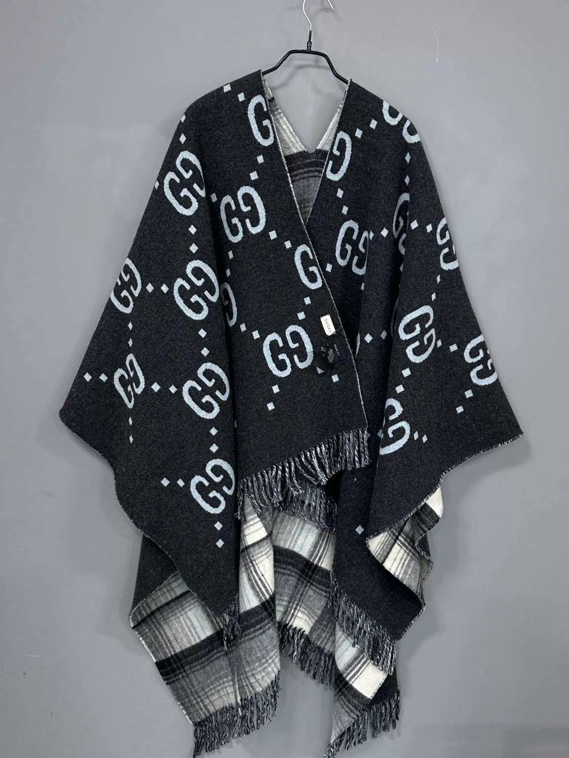 Gucci GUCCI GG monogram all-over check double-sided scarf Size ONE SIZE - 3 Thumbnail