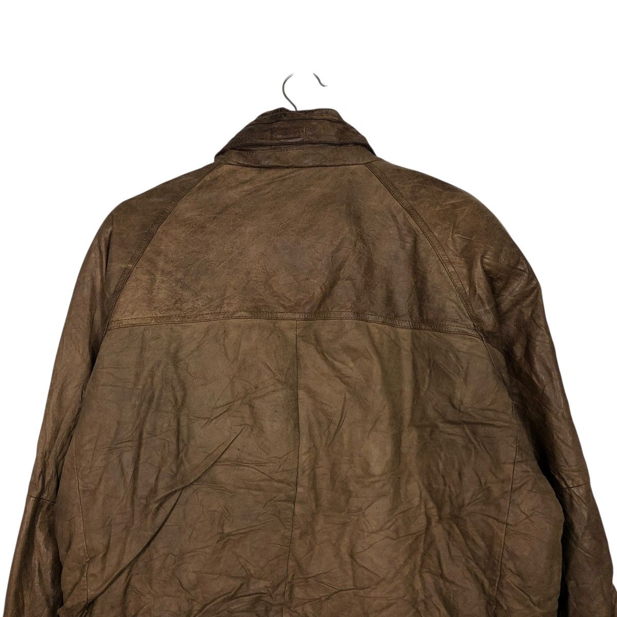 Vintage 🔥VINTAGE BIKER LEATHER JACKET HUNTING HORN ISSEY MIYAKE Size US L / EU 52-54 / 3 - 10 Thumbnail