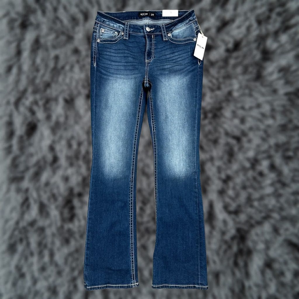 Miss Me Miss Me Bootcut Jeans 29x34 Dreamcatcher Embellished Dark Wash Women Size 29" - 1 Thumbnail