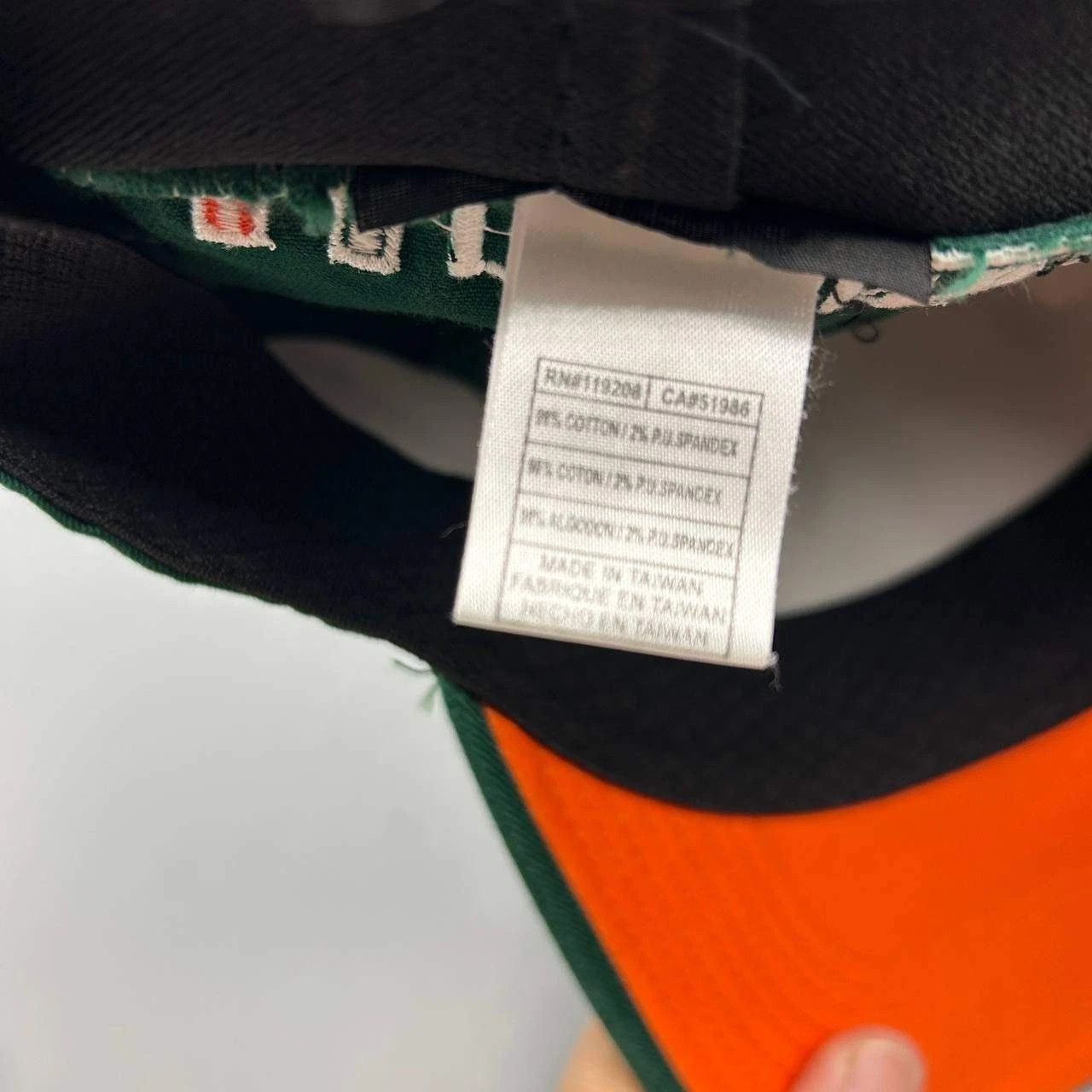 Adidas Miami Hurricanes Hat Men Green Adidas Stretch Fitted Cap S-M Size ONE SIZE - 5 Thumbnail