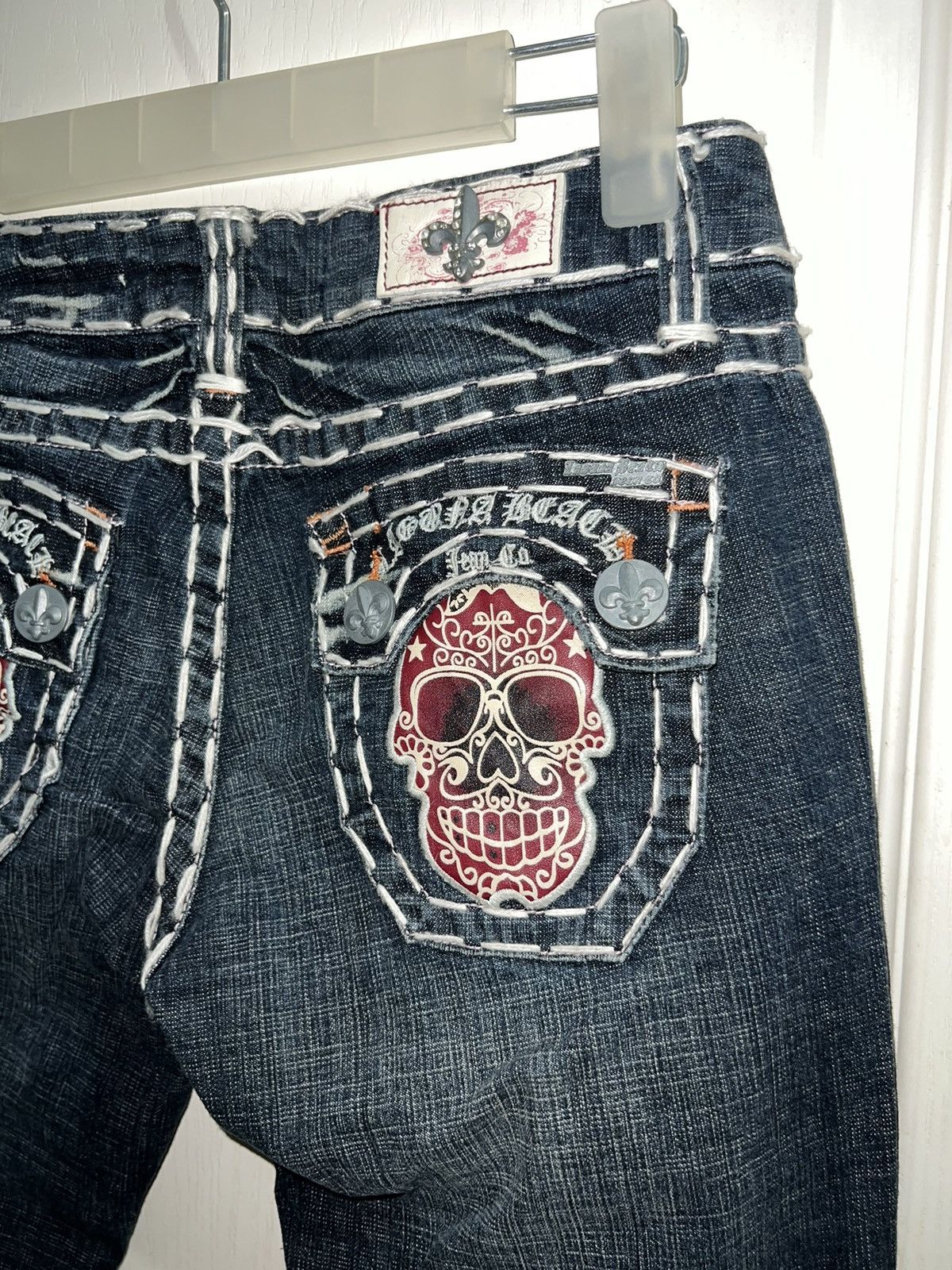 Miss Me LAGUNA BEACH skull slim jeans☠️ Size 27" / US 4 / IT 40 - 7 Thumbnail