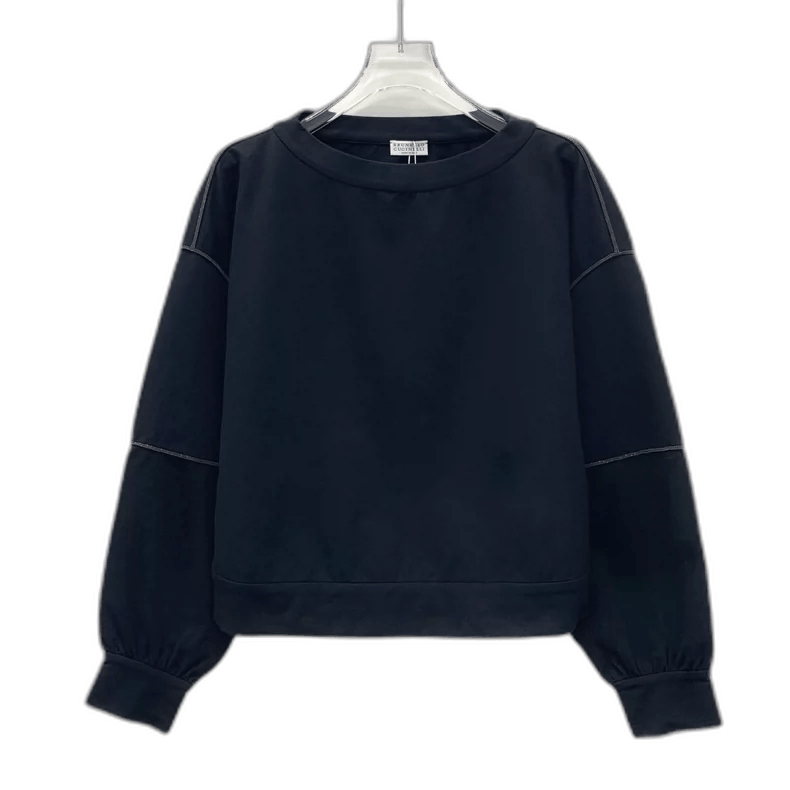 Brunello Cucinelli Brunello Cucinelli Black Long Sleeve Sweatshirt Size US XS / EU 42 / 0 - 1 Thumbnail