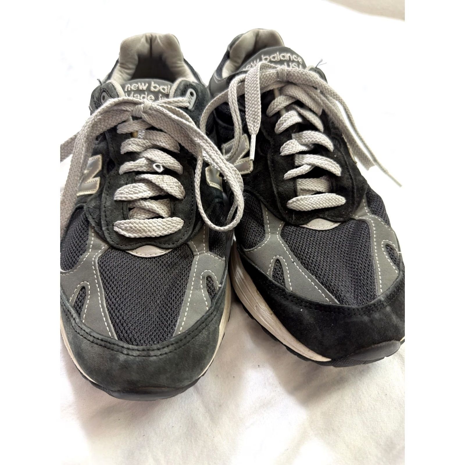 New Balance New Balance 993 Sneaker Black White Made In USA 11 Mens USA Theme Suede Low Top Lace Up Running Casual Shoes Size US 11 / EU 44 - 4 Thumbnail