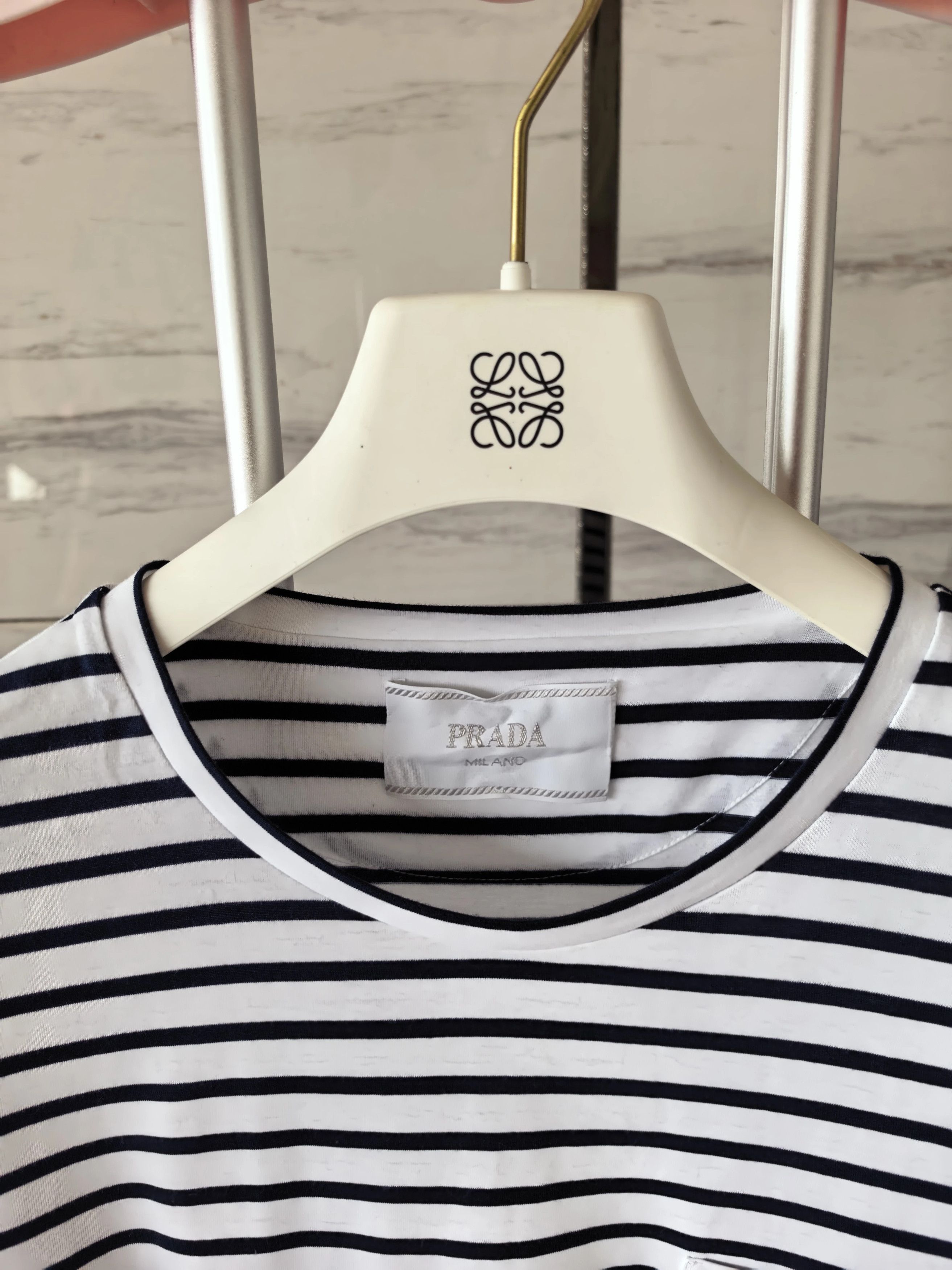 Prada Prada SS25 Striped Short Sleeve Tee XL Size US XL / EU 56 / 4 - 8 Thumbnail