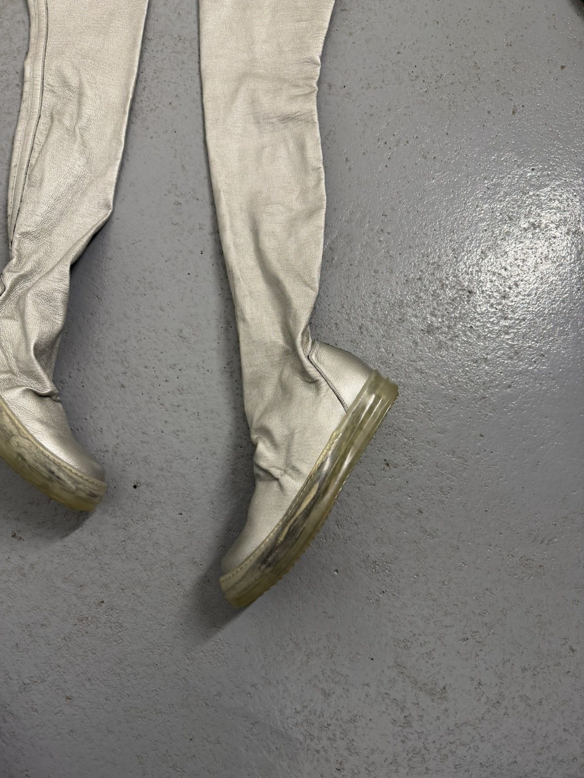 Rick Owens Rick Owens Silver Overknee Socks Sneakers Size US 7 / IT 37 - 3 Thumbnail