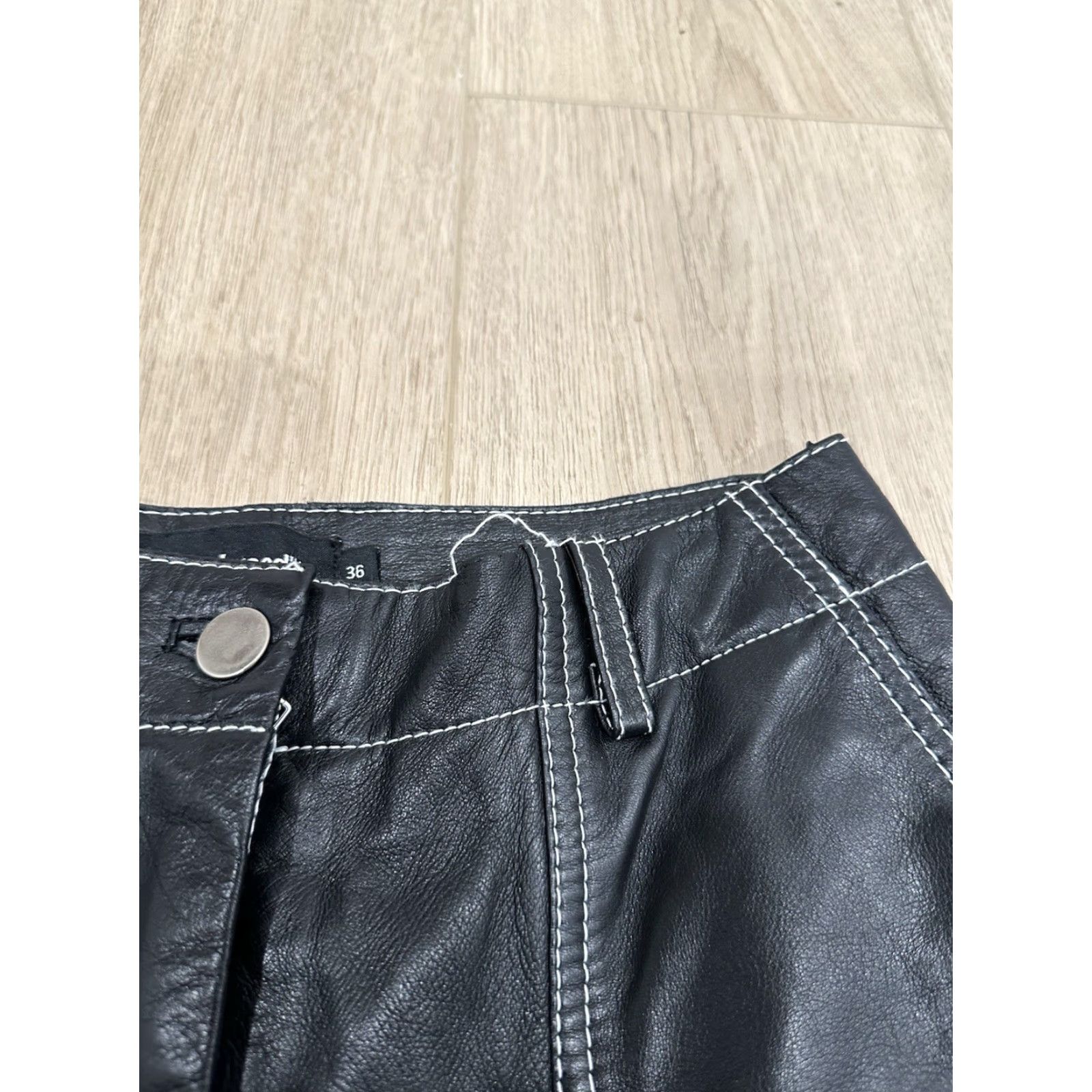 Deadwood Leather Deadwood Black Pants Cropped Women 36 Leather Size 25" / US 0 / IT 36 - 5 Thumbnail