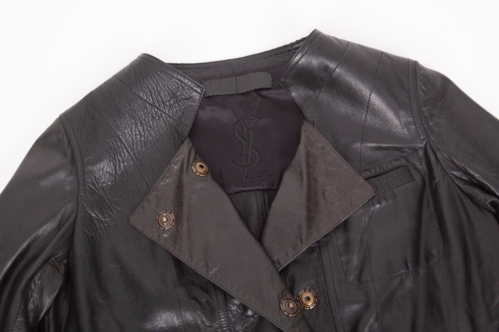Yves Saint Laurent YSL by Tom Ford – Iconic Leather Jacket, Size 38 M Size M / US 6-8 / IT 42-44 - 22 Thumbnail