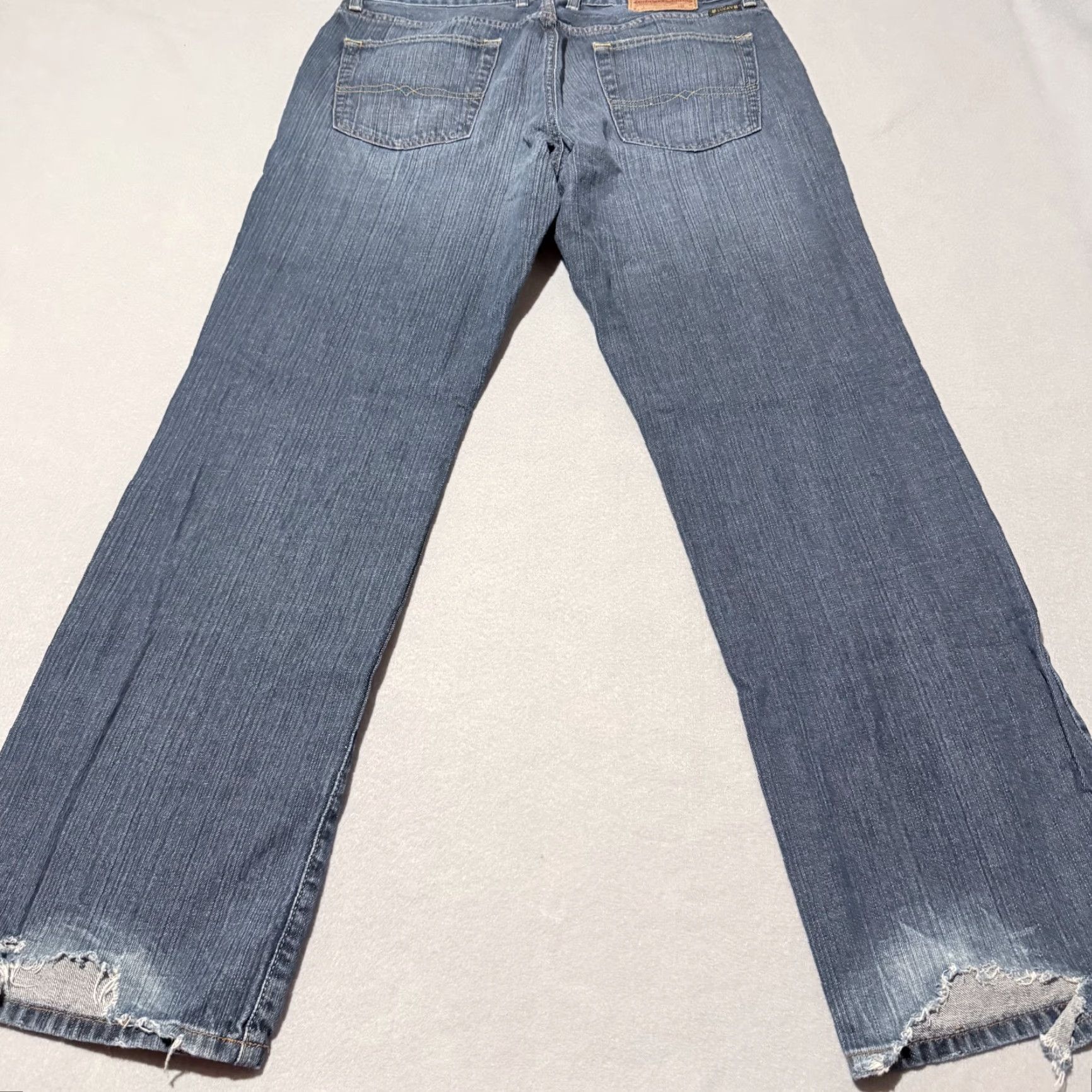 Lucky Brand Lucky Brand Jeans Men Blue Slim Boot Leg Mid-Rise Zip Fly 36 - Denim, 5-Pocket, Distressed, Regular Size Size US 36 / EU 52 - 2 Thumbnail