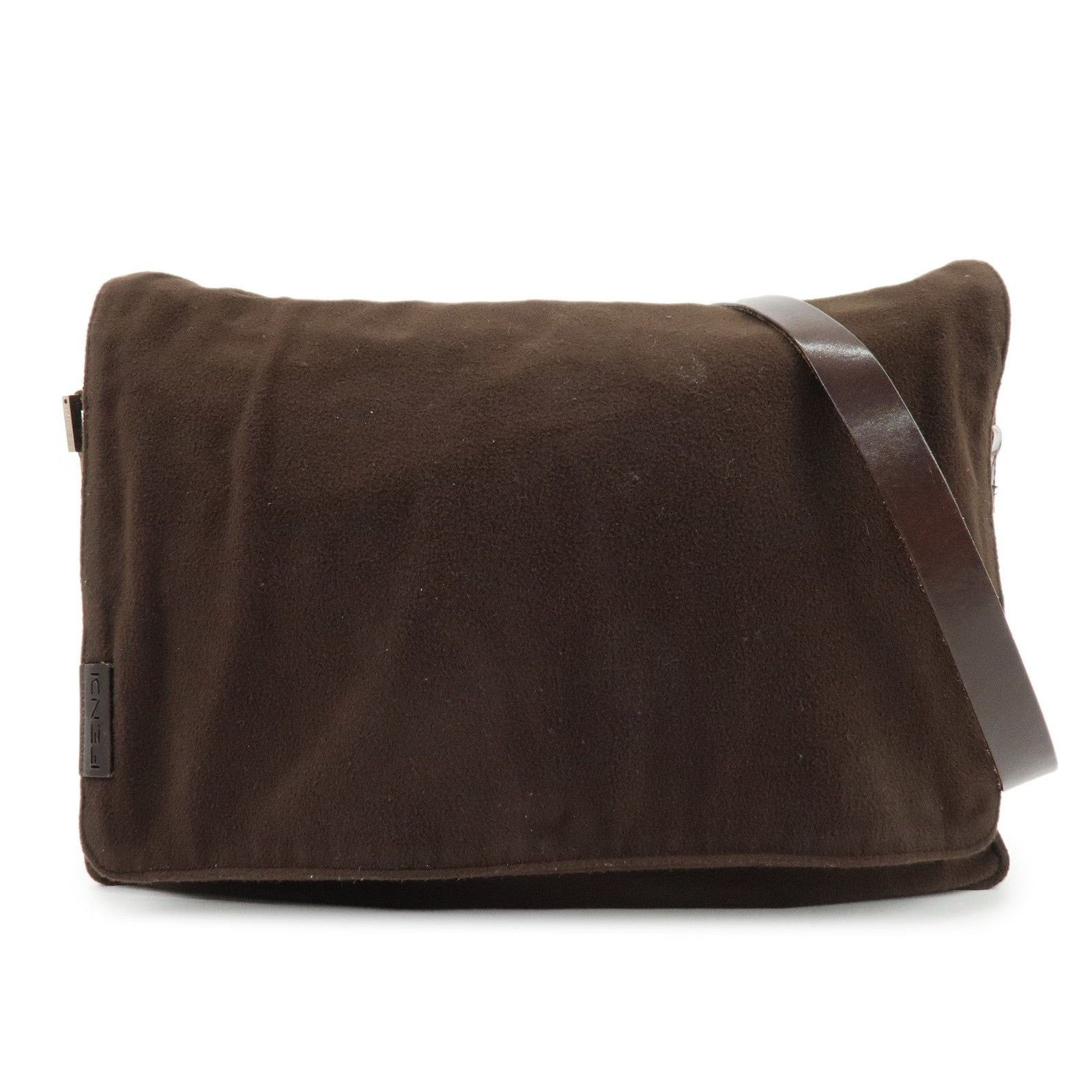 Fendi Fendi Wool Leather Crossbody Bag Brown Size ONE SIZE - 1 Thumbnail