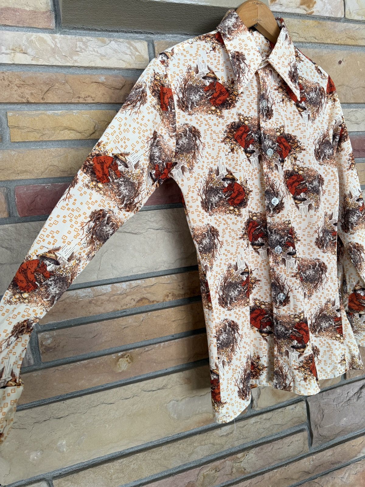 Vintage Vintage 70s Novelty Print Button Up Shirt Western Rockabilly Size US S / EU 44-46 / 1 - 6 Thumbnail