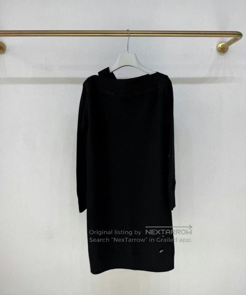 Hermes Hermes Asymmetrical knitted dress Size XS / US 0-2 / IT 36-38 - 3 Thumbnail