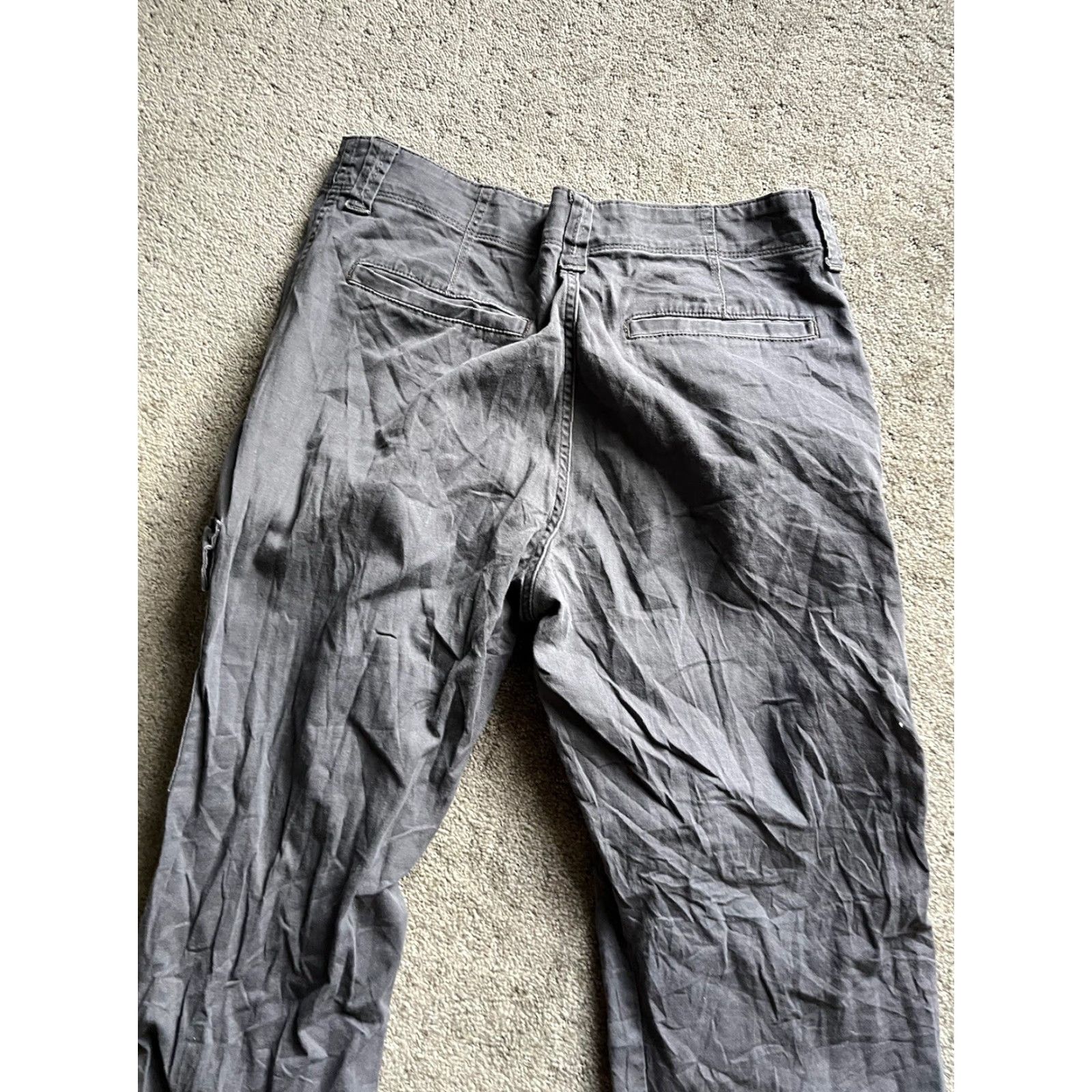 Wrangler Wrangler Pants Men 32x30 Gray Reg Fit Straight Leg Cargo Outdoor Canvas Cotton Blend Relaxed Modern Trousers Size US 32 / EU 48 - 4 Thumbnail