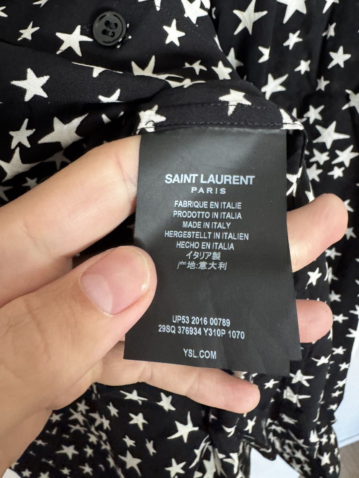 Saint Laurent Paris Hedi stars dylan viscose shirt Size US M / EU 48-50 / 2 - 4 Thumbnail