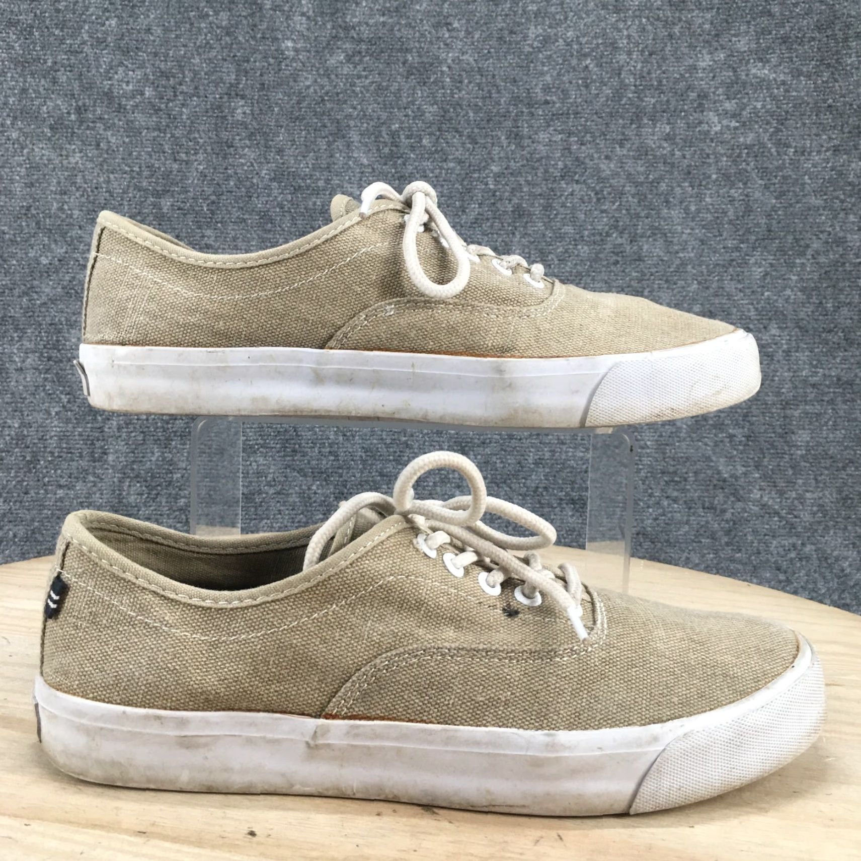 Nautica Nautica Shoes Mens 9.5 Landen Sneakers Brown Canvas Lace Up Low Top Round Toe Size US M / EU 48-50 / 2 - 2 Thumbnail